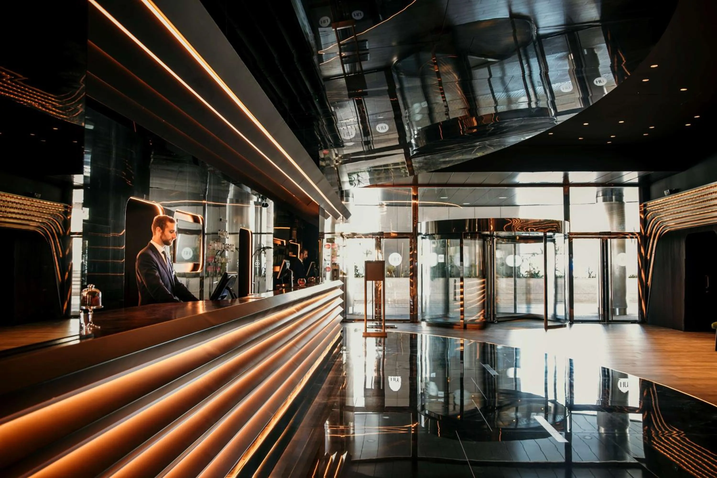 Lobby or reception in NH Gran Hotel Casino de Extremadura