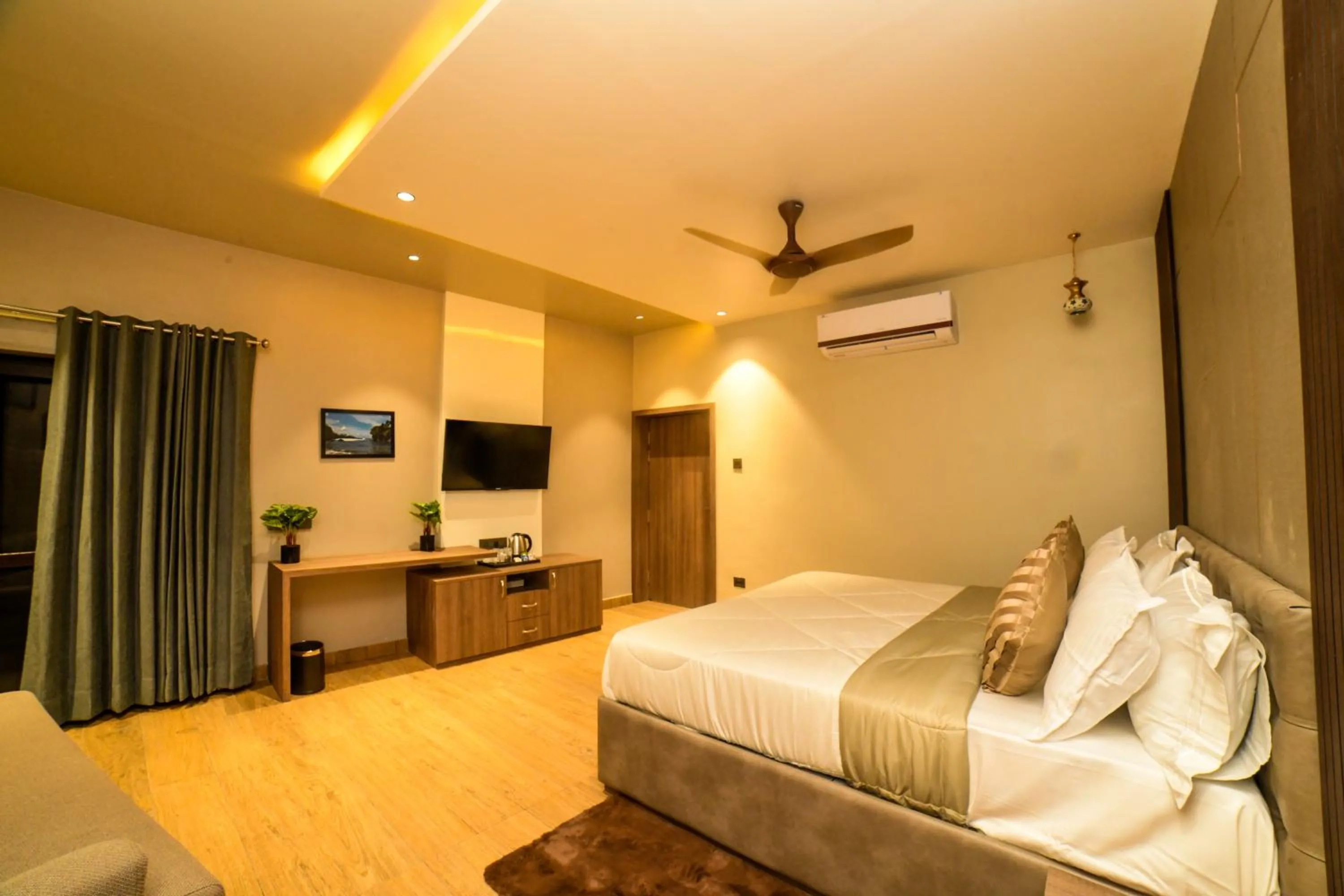 Photo of the whole room, Bed in Out House Pushkar