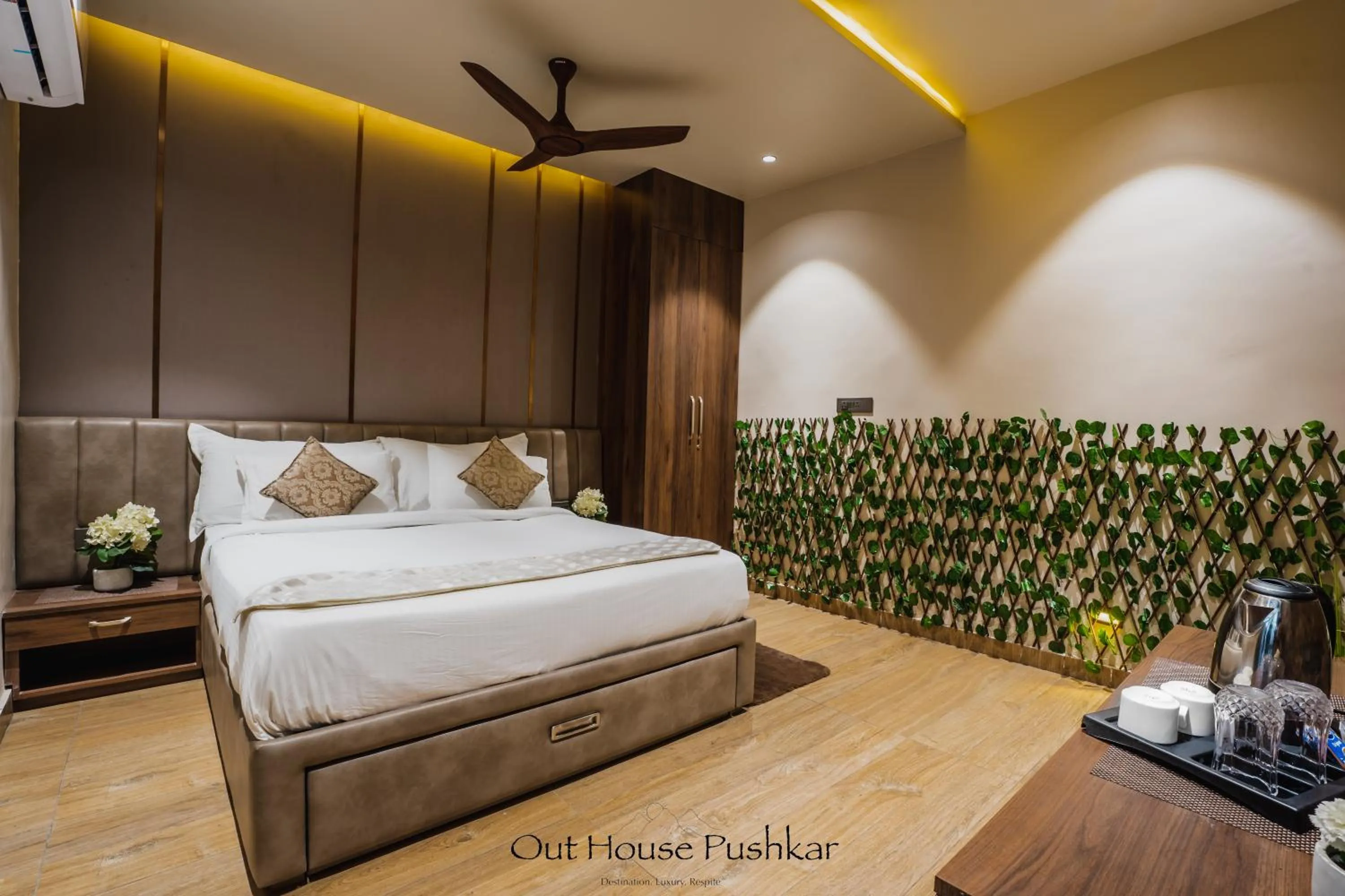 Bedroom, Bed in Out House Pushkar