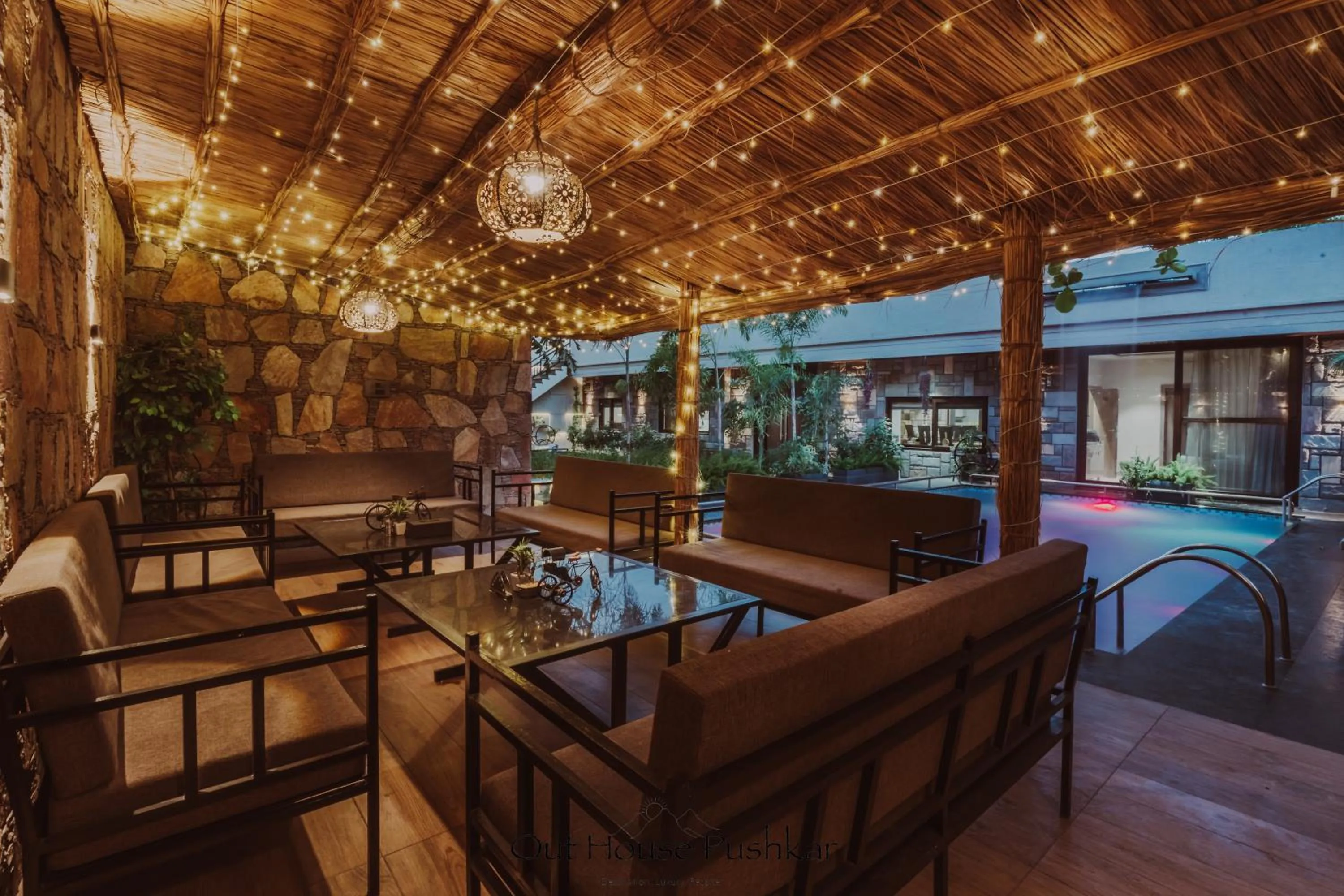 Dining area in Out House Pushkar