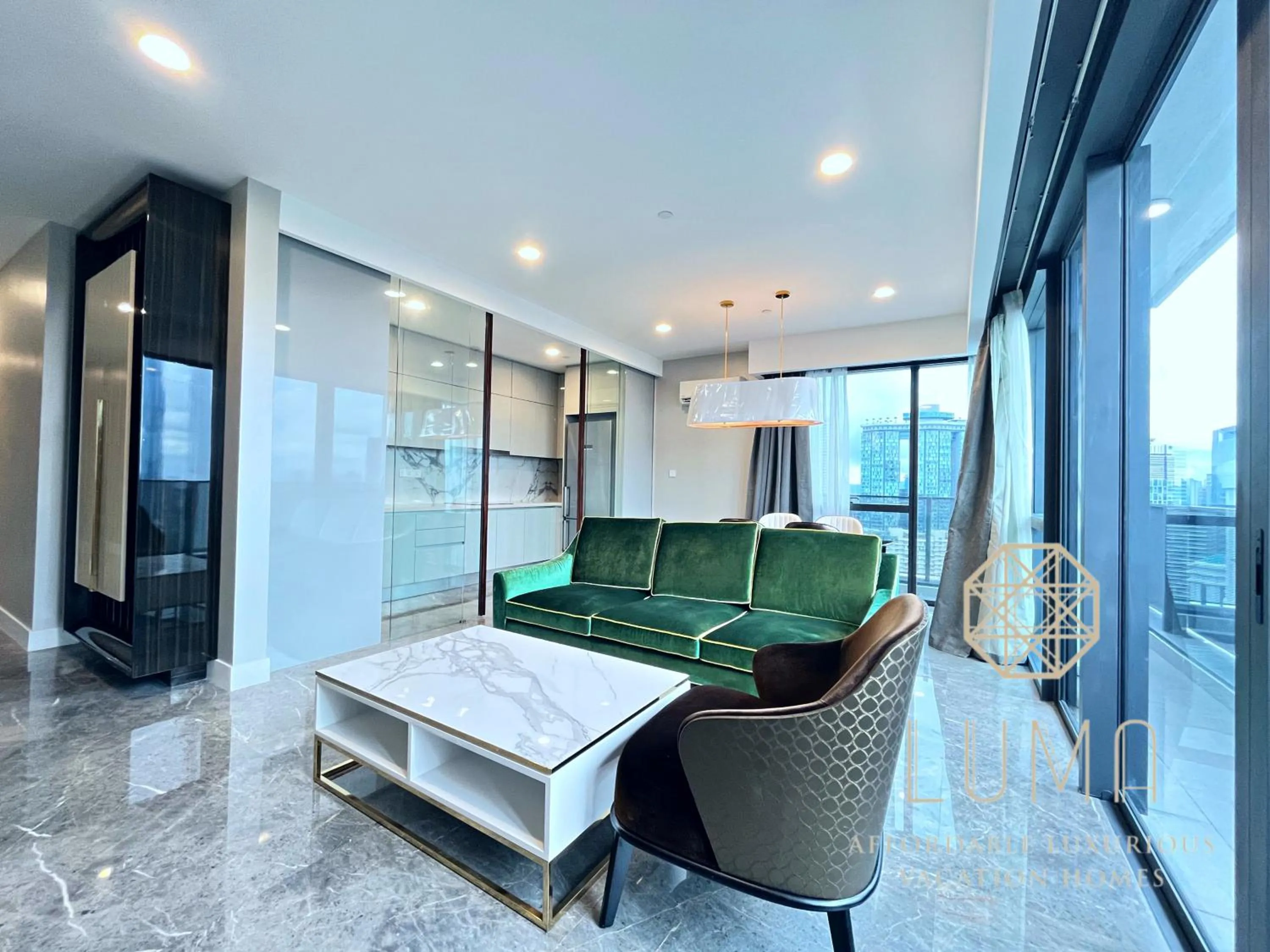 Living room in The Platinum 2 Kuala Lumpur by LUMA