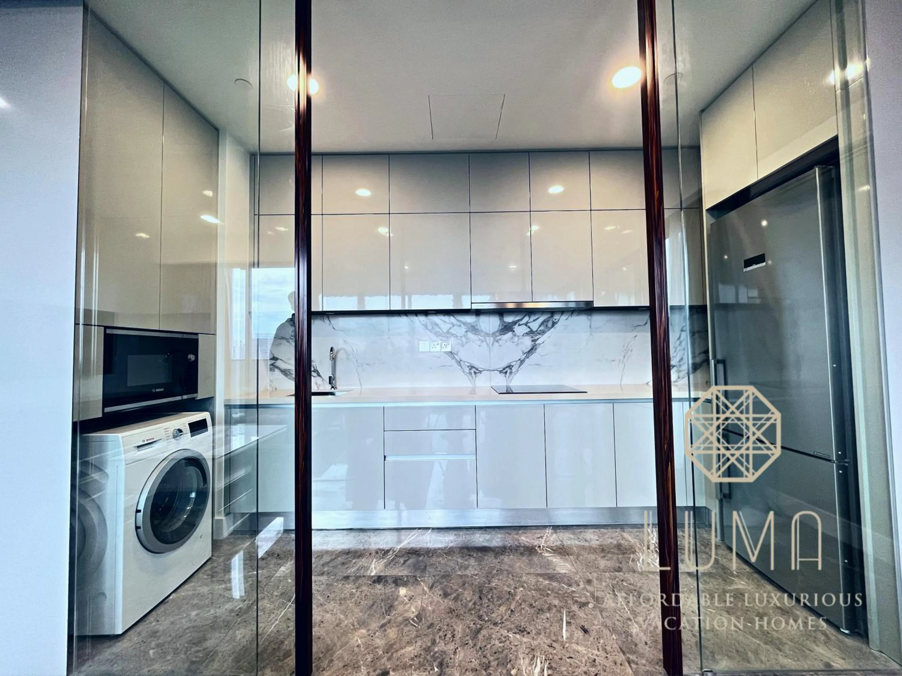 kitchen in The Platinum 2 Kuala Lumpur by LUMA