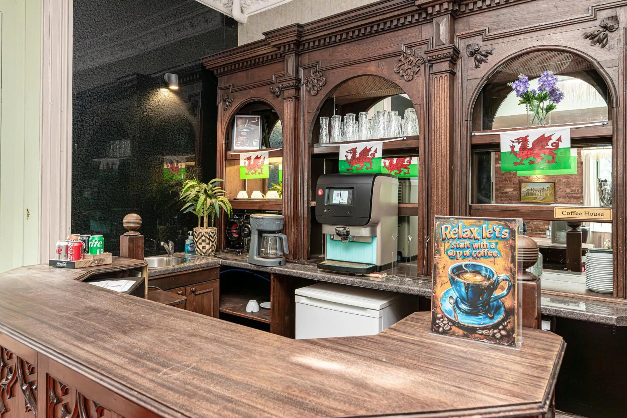 Non alcoholic drinks in Northop Hall Country House Hotel