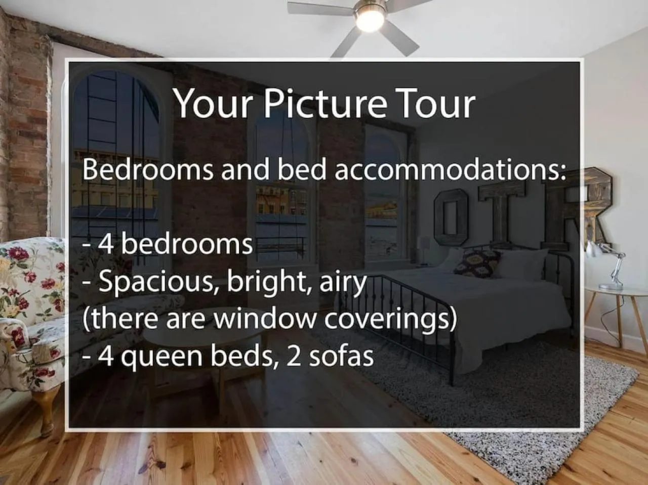 Floor plan, Bed in Luxury 4-Bedroom Retreat in the Heart of Over the Rhine