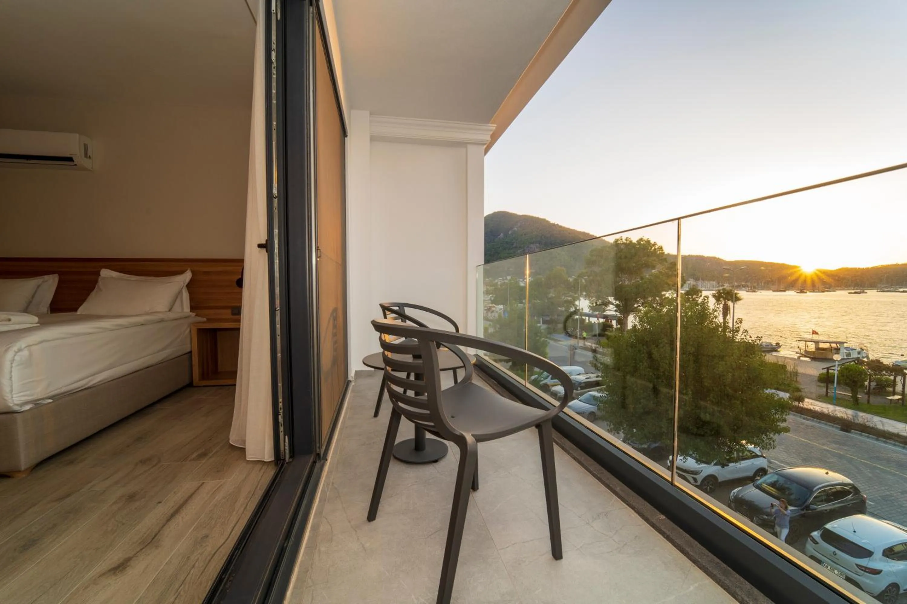 Balcony/Terrace, Bed in Ansira Fethiye
