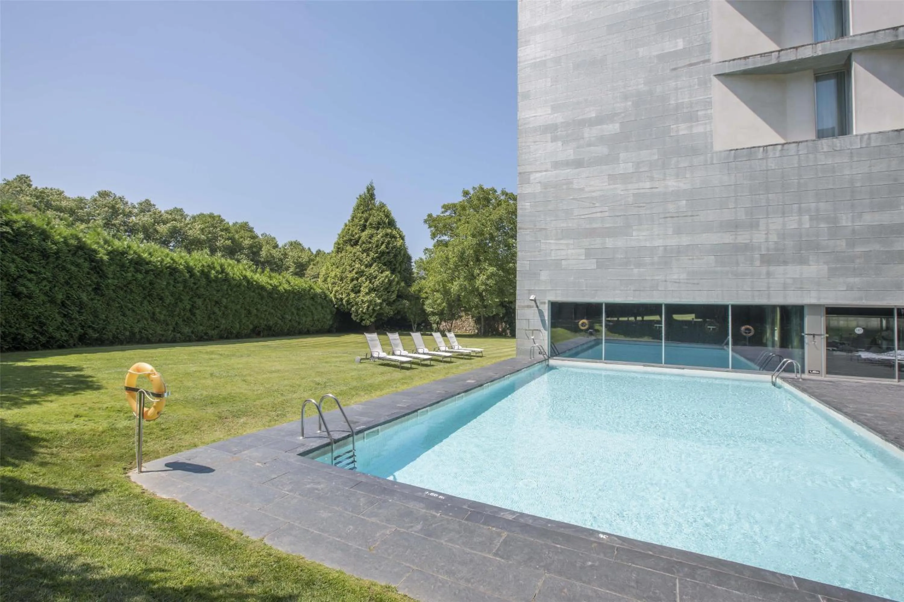 Pool view in NH Collection Santiago de Compostela