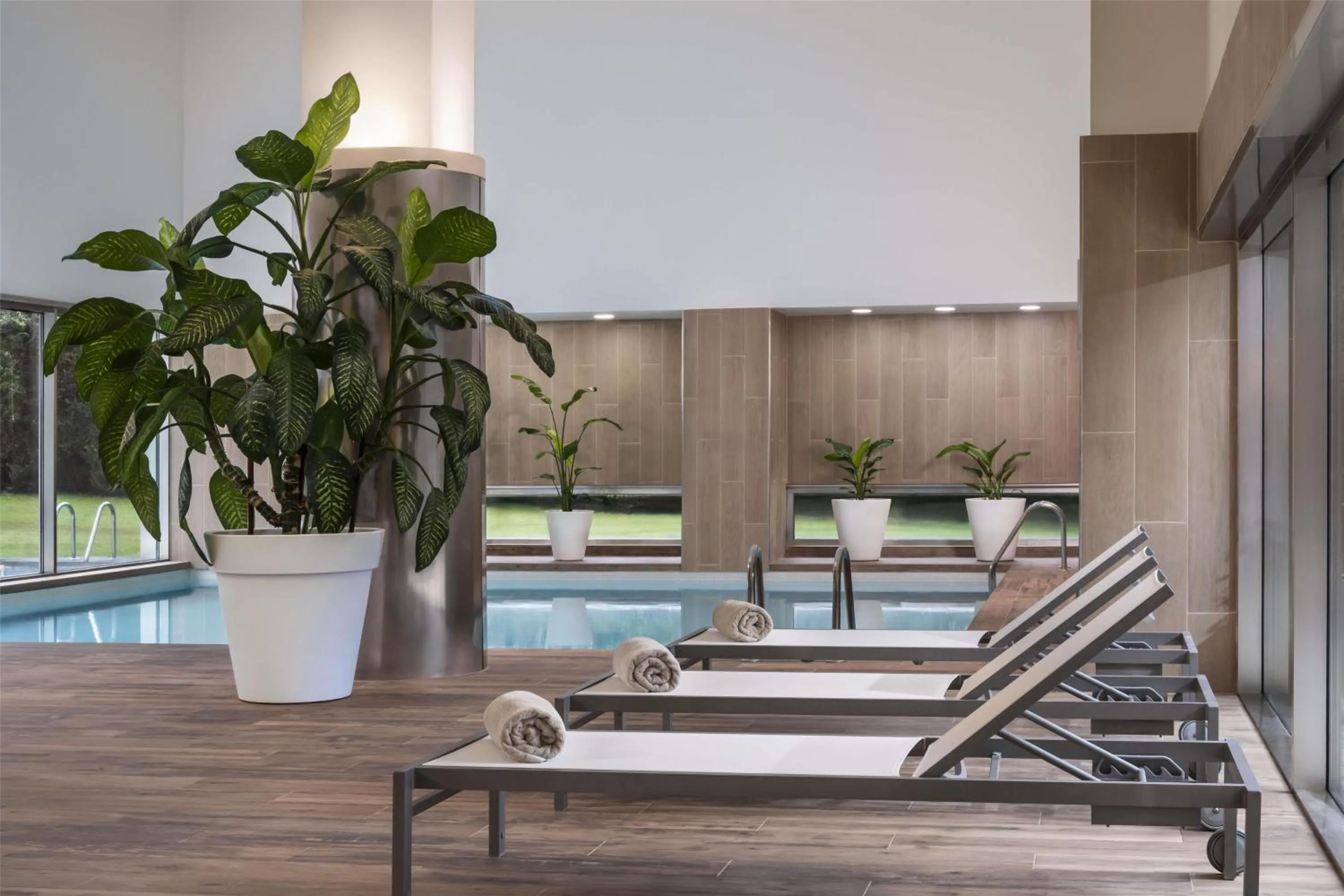 Pool view in NH Collection Santiago de Compostela