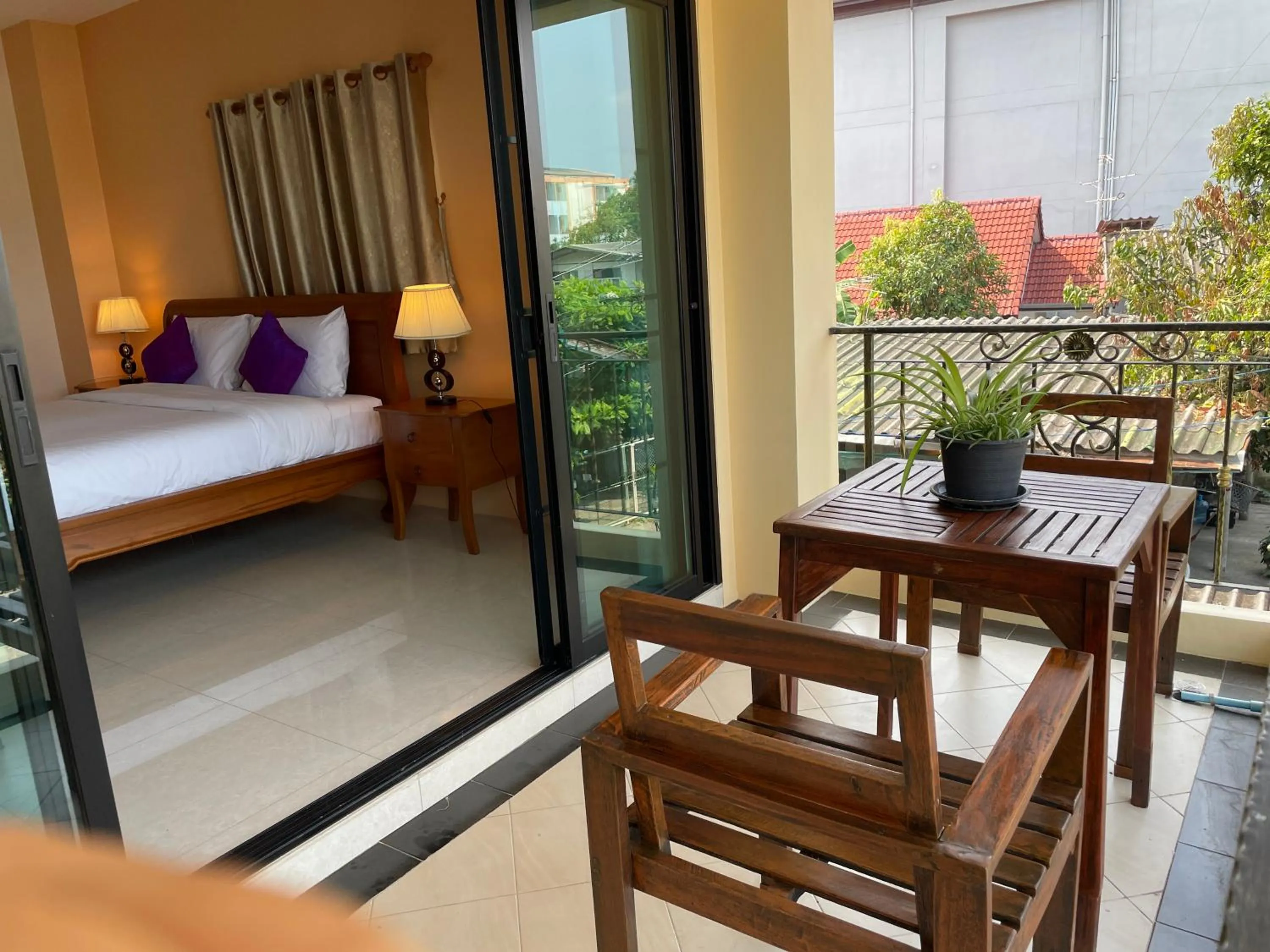 Balcony/Terrace, Bed in Laph Kham House