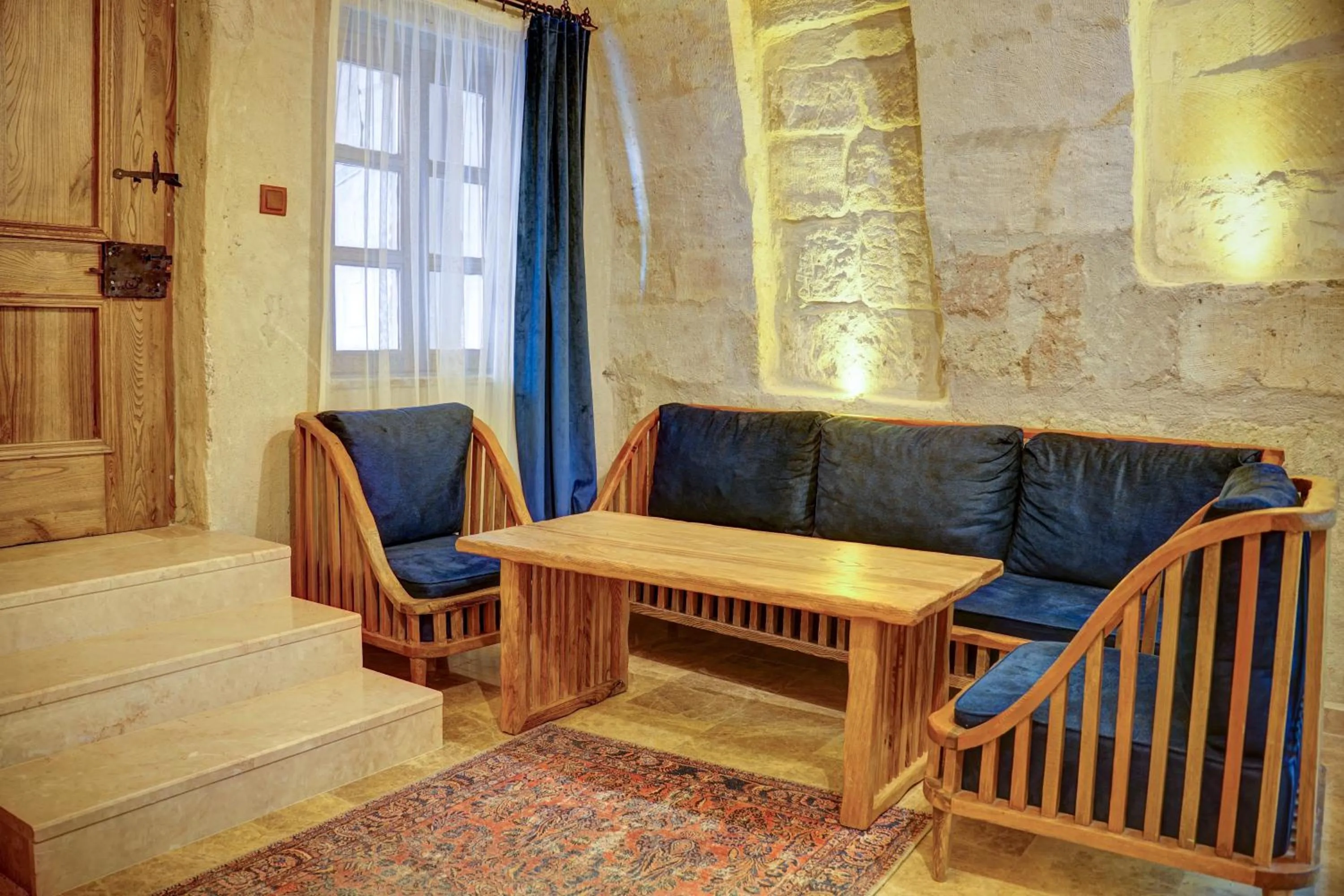 Seating area in The Calypso Cave