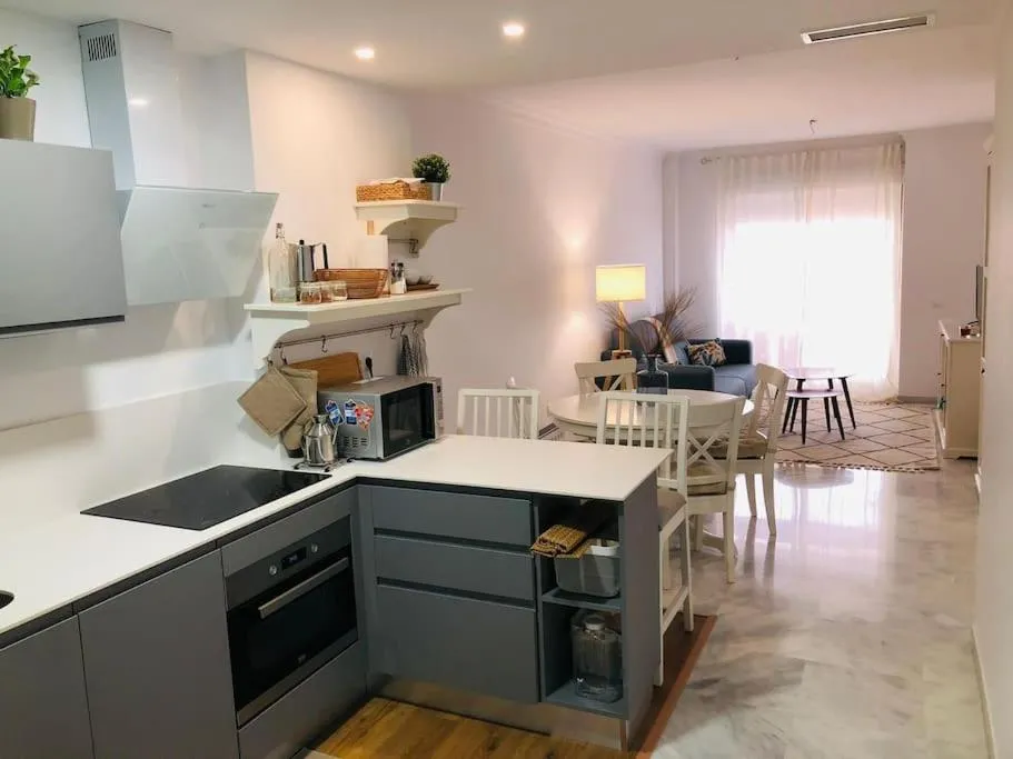 Kitchen or kitchenette in Sanlúcar Playa de las Piletas