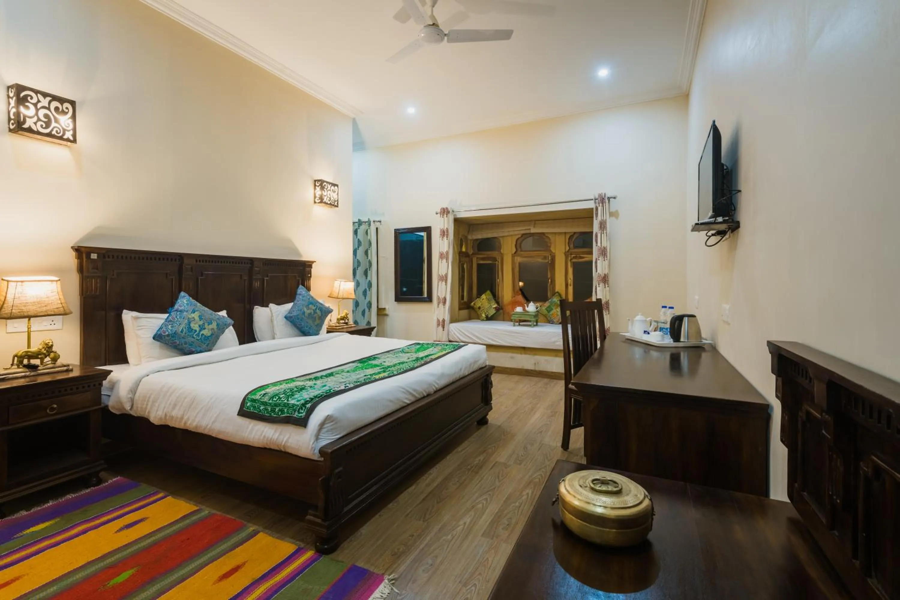 Bedroom, Bed in Hotel Dev Garh