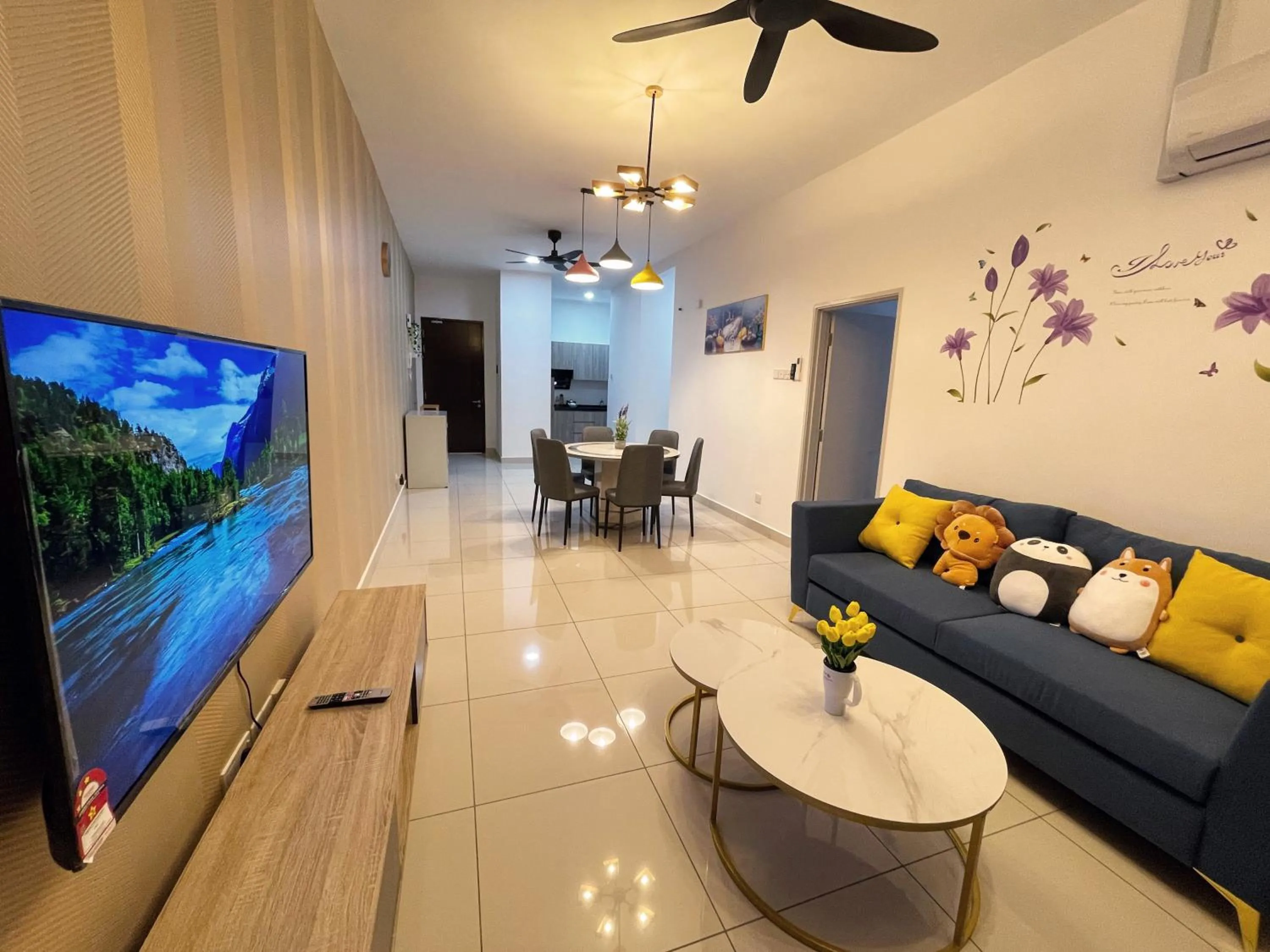 Communal lounge/ TV room in Pacific Tower Petaling Jaya Near Jaya One, University Malaya, Columbia Hospital By My Homez