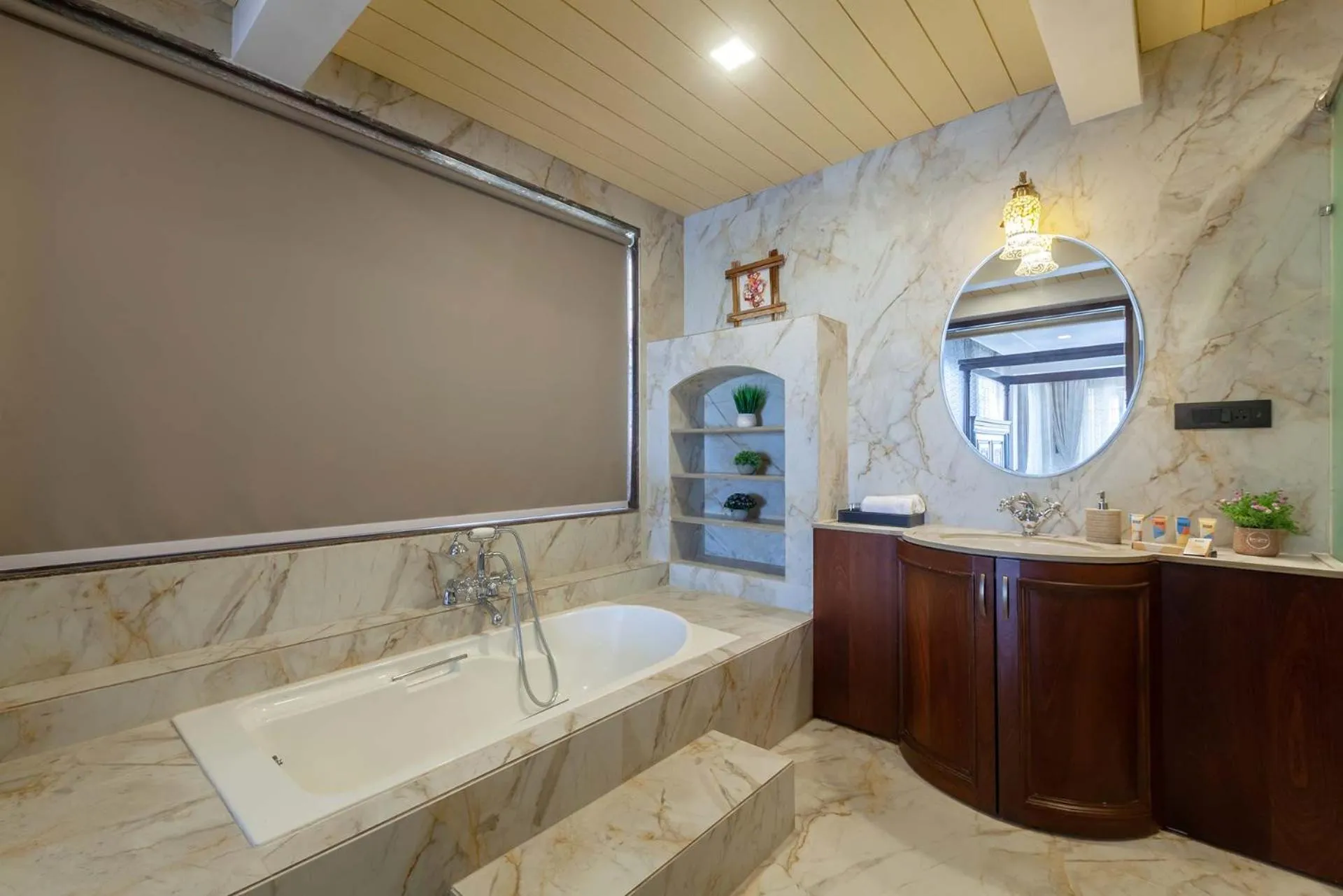 Bathroom in StayVista's Lake La Vie - Tranquil Lake-View Villa Amidst Farmland with Pool and Poolside Gazebo - Proximity to Sula