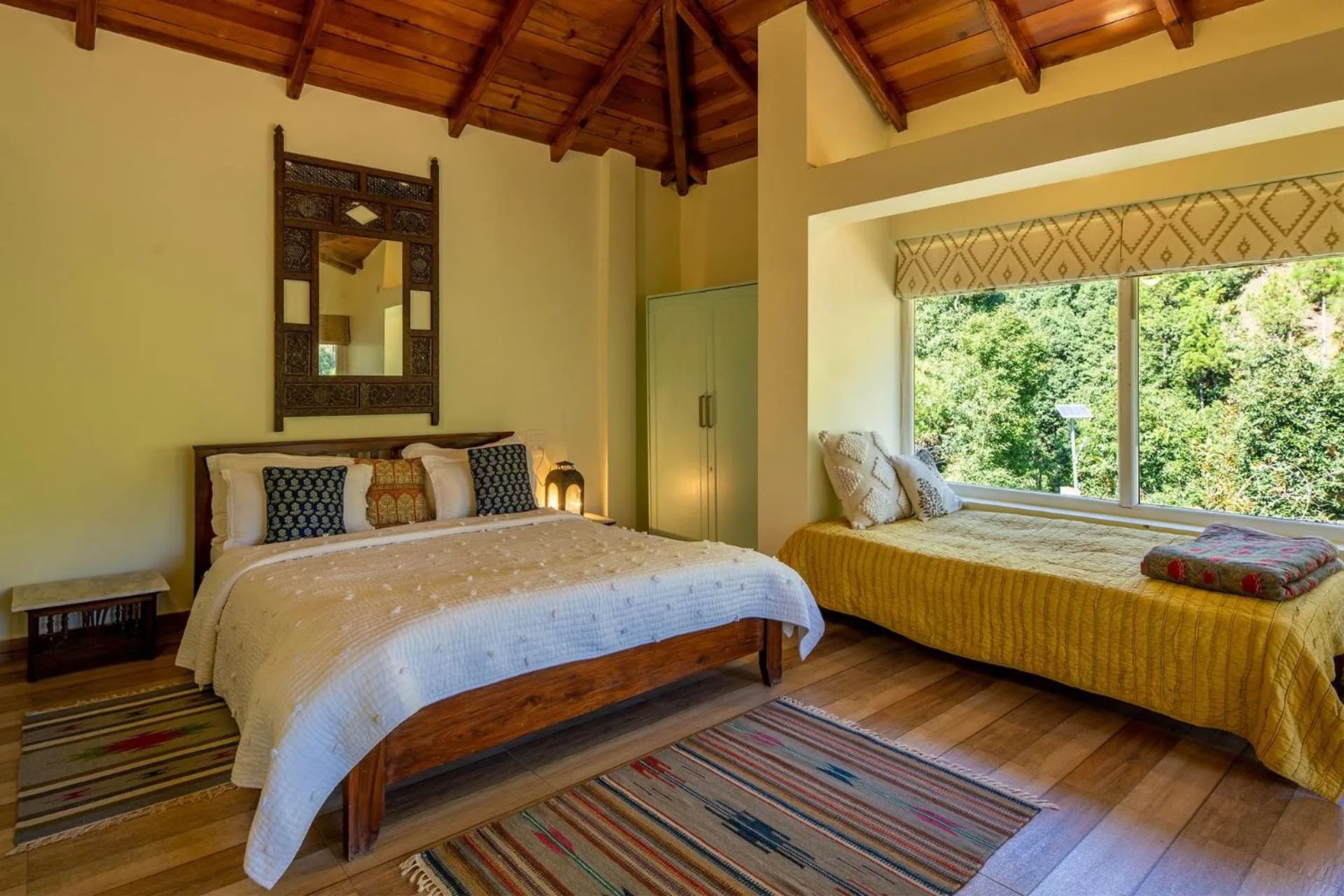 Bedroom, Bed in Hollyhock Cottage by VEO - Part of StayVista