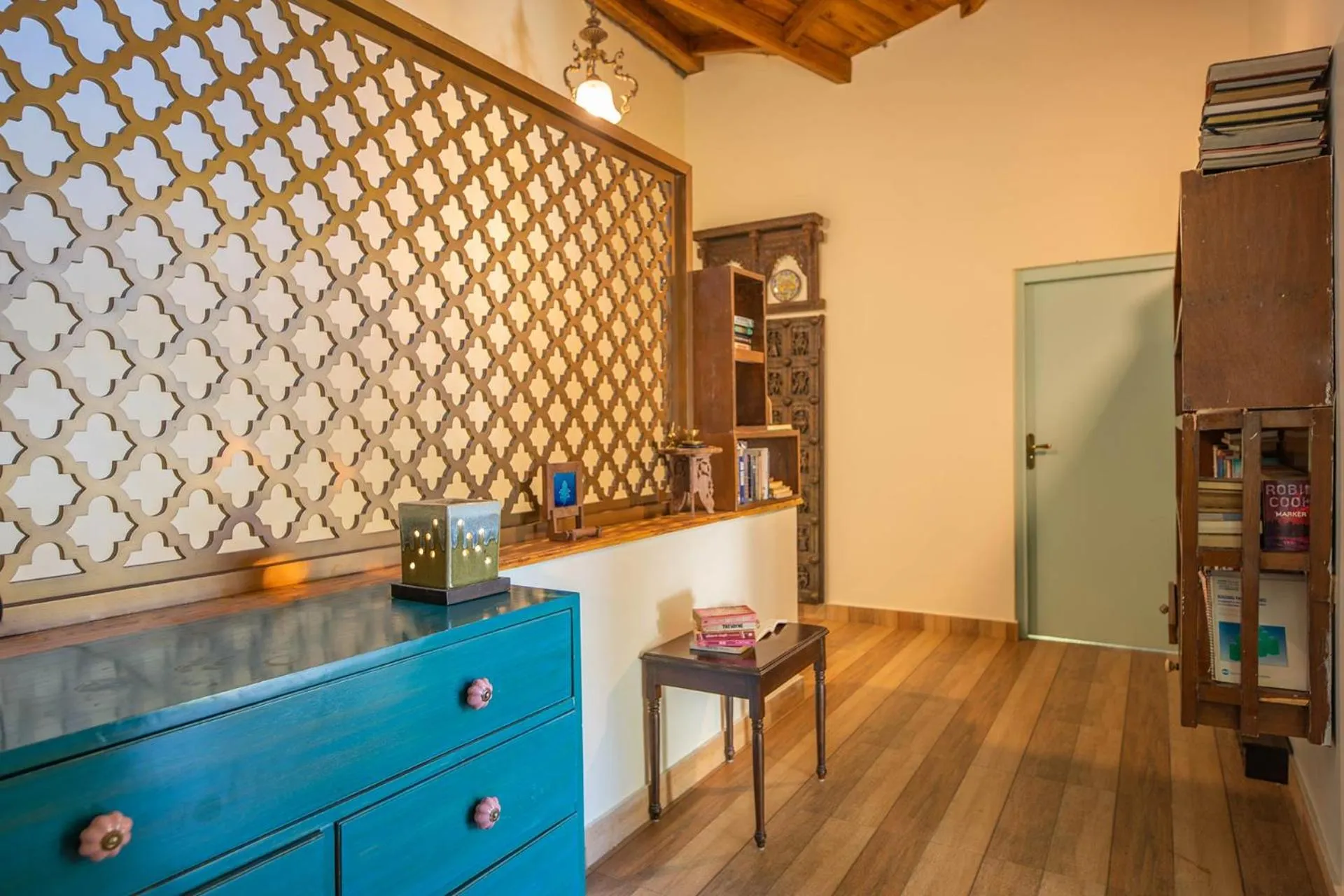 Library in Hollyhock Cottage by VEO - Part of StayVista