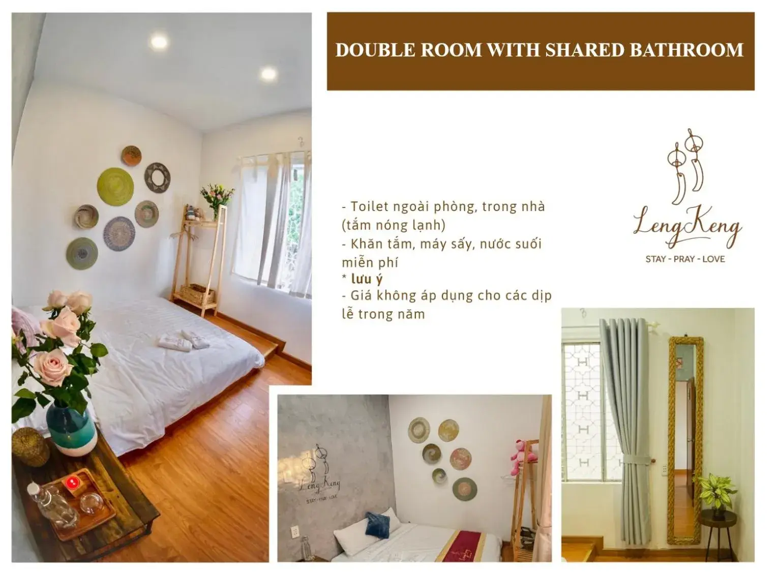 Double Room with Shared Bathroom in Lengkeng Da Lat Homestay Double Room with Shared Bathroom in Lengkeng Da Lat Homestay