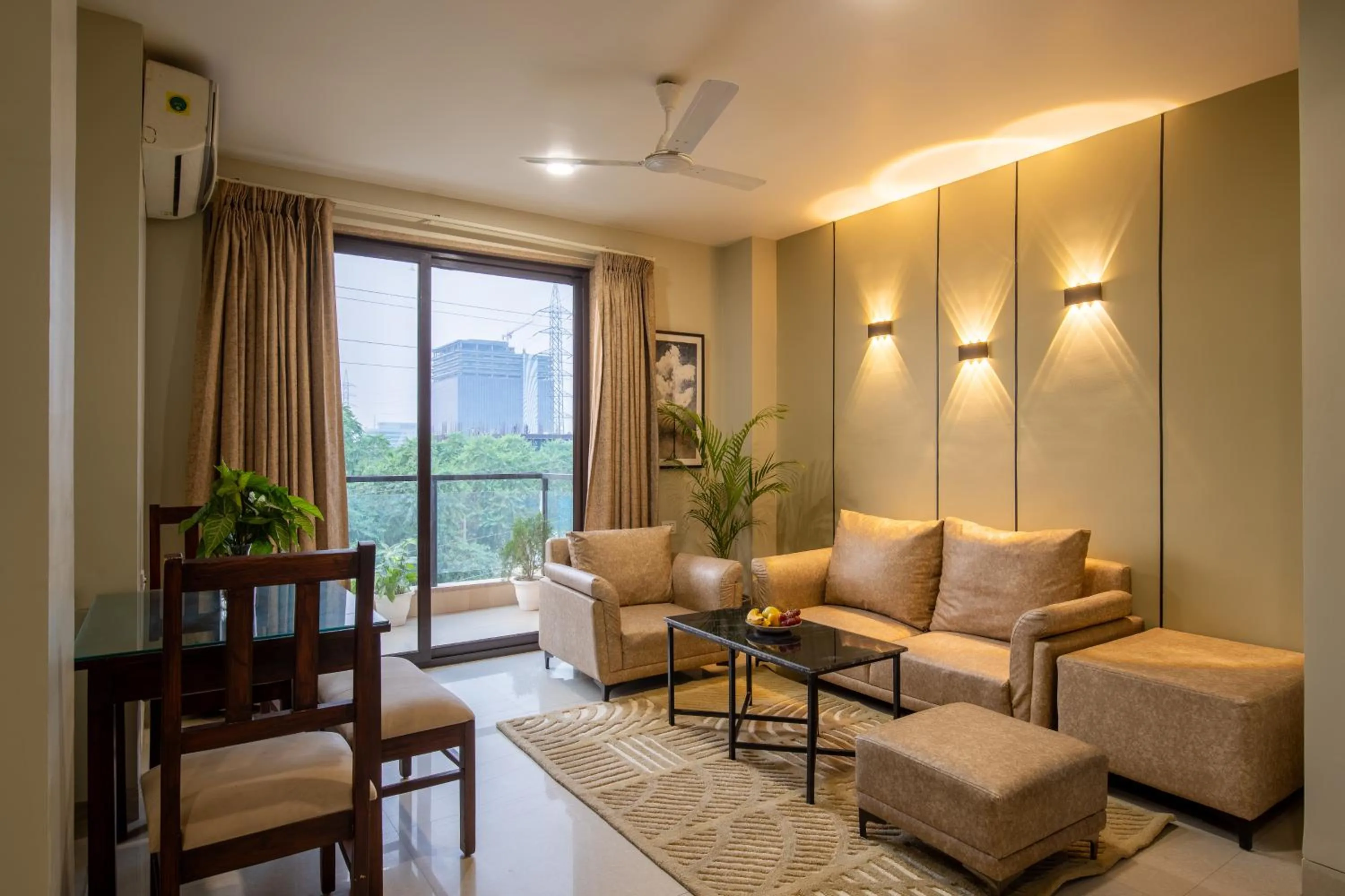 Living room in BedChambers Serviced Apartment, Medicity
