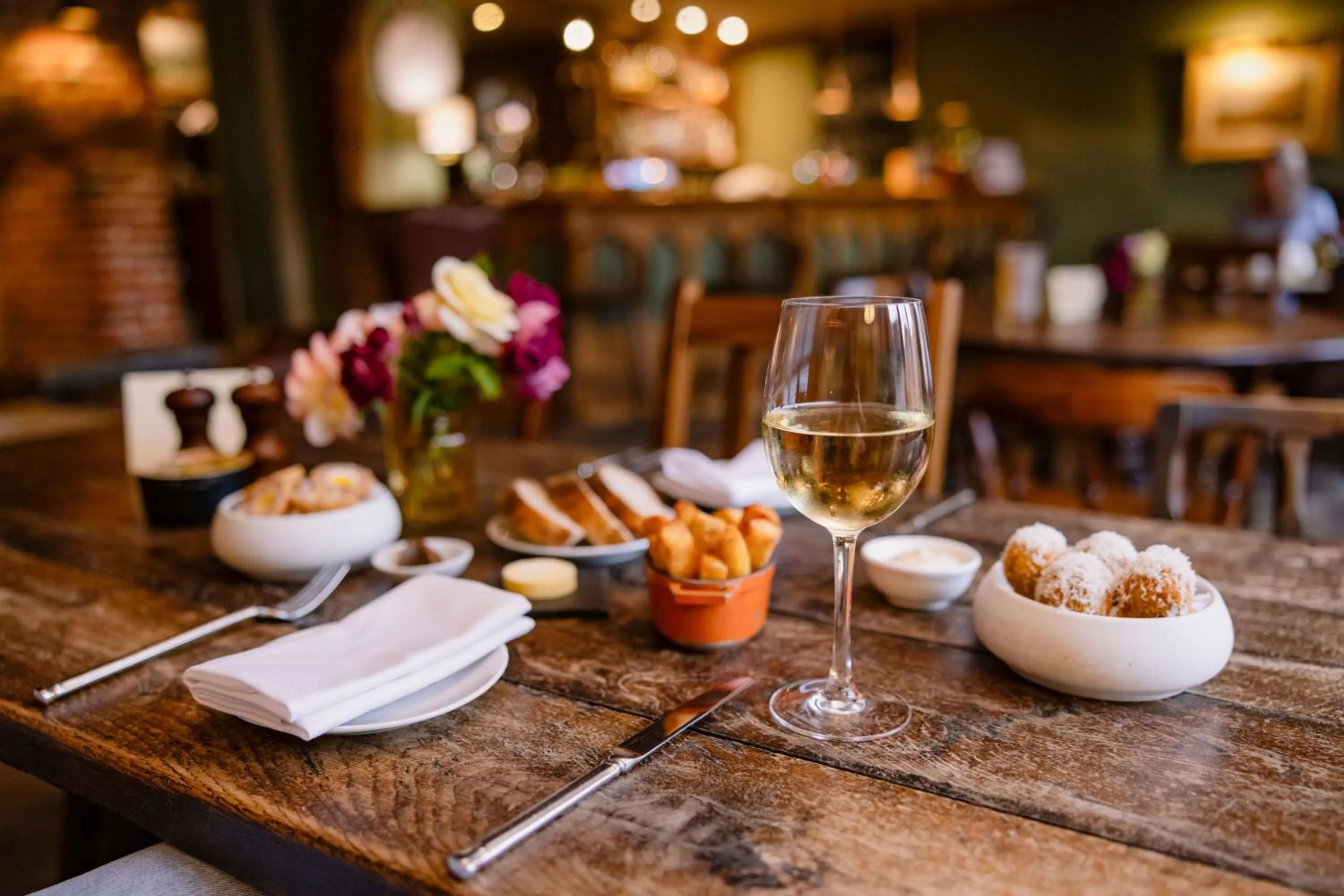 Food close-up in The Crown, Bildeston