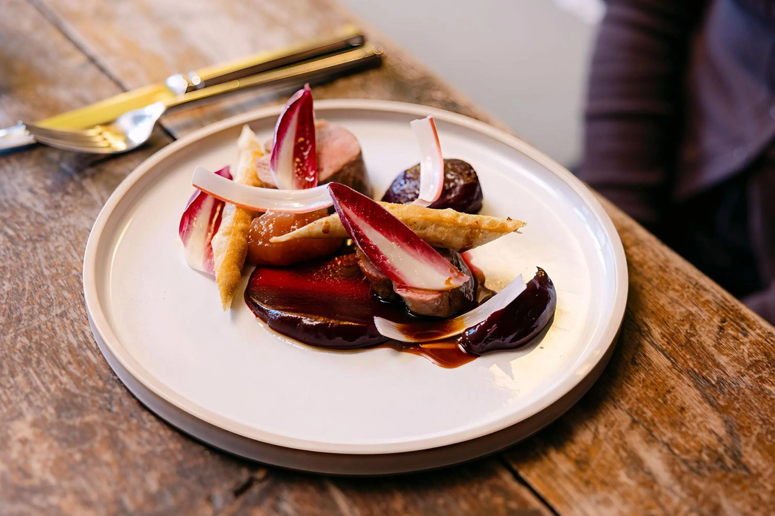 Food close-up in The Crown, Bildeston