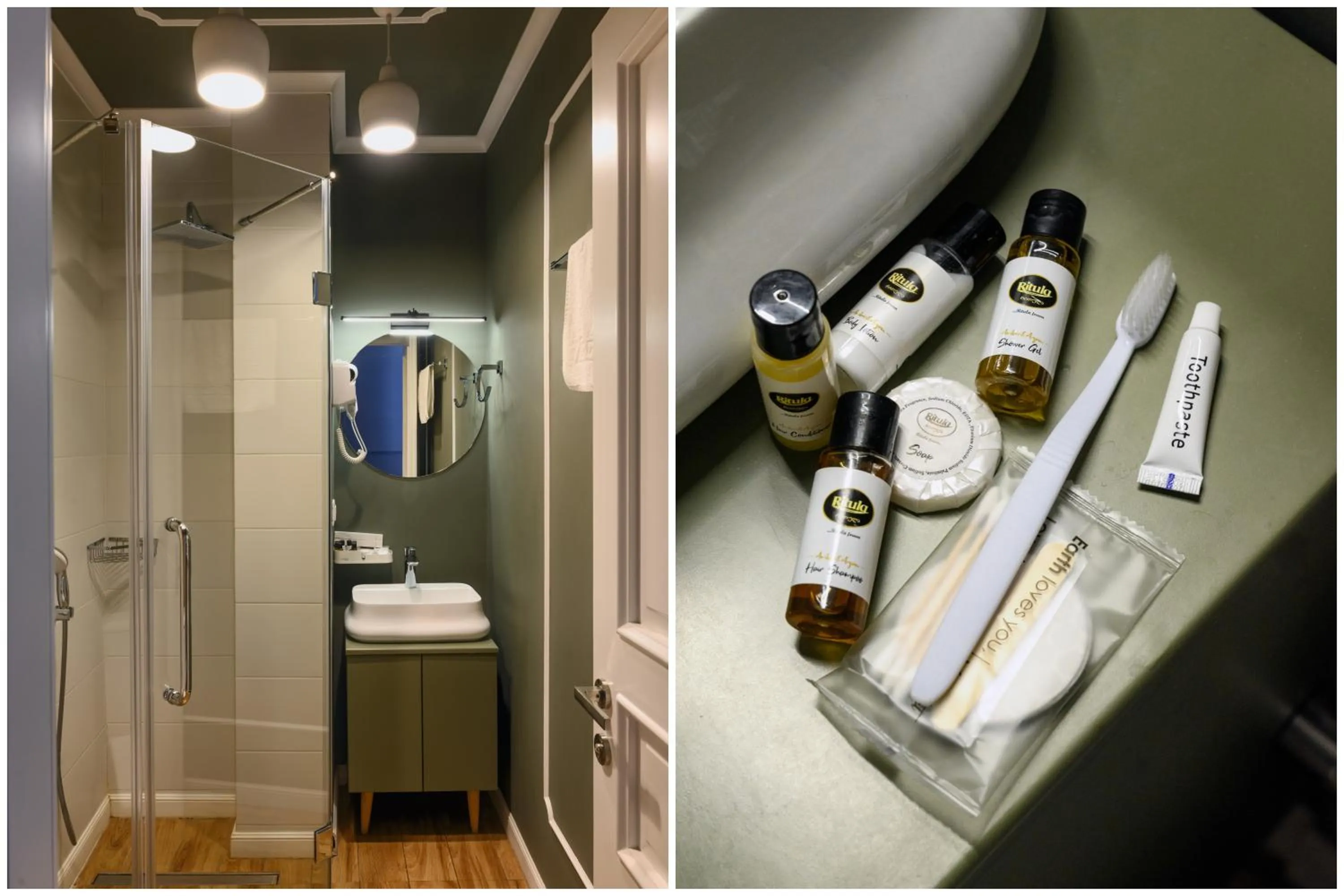 Shower in Blue Balcony Hotel