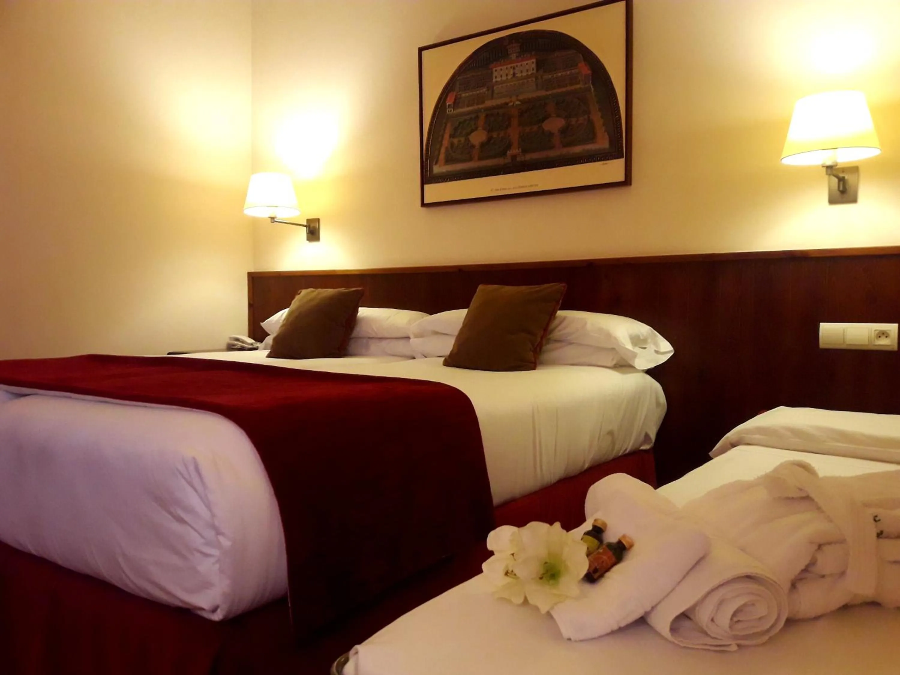 Bed in Hotel Saliecho