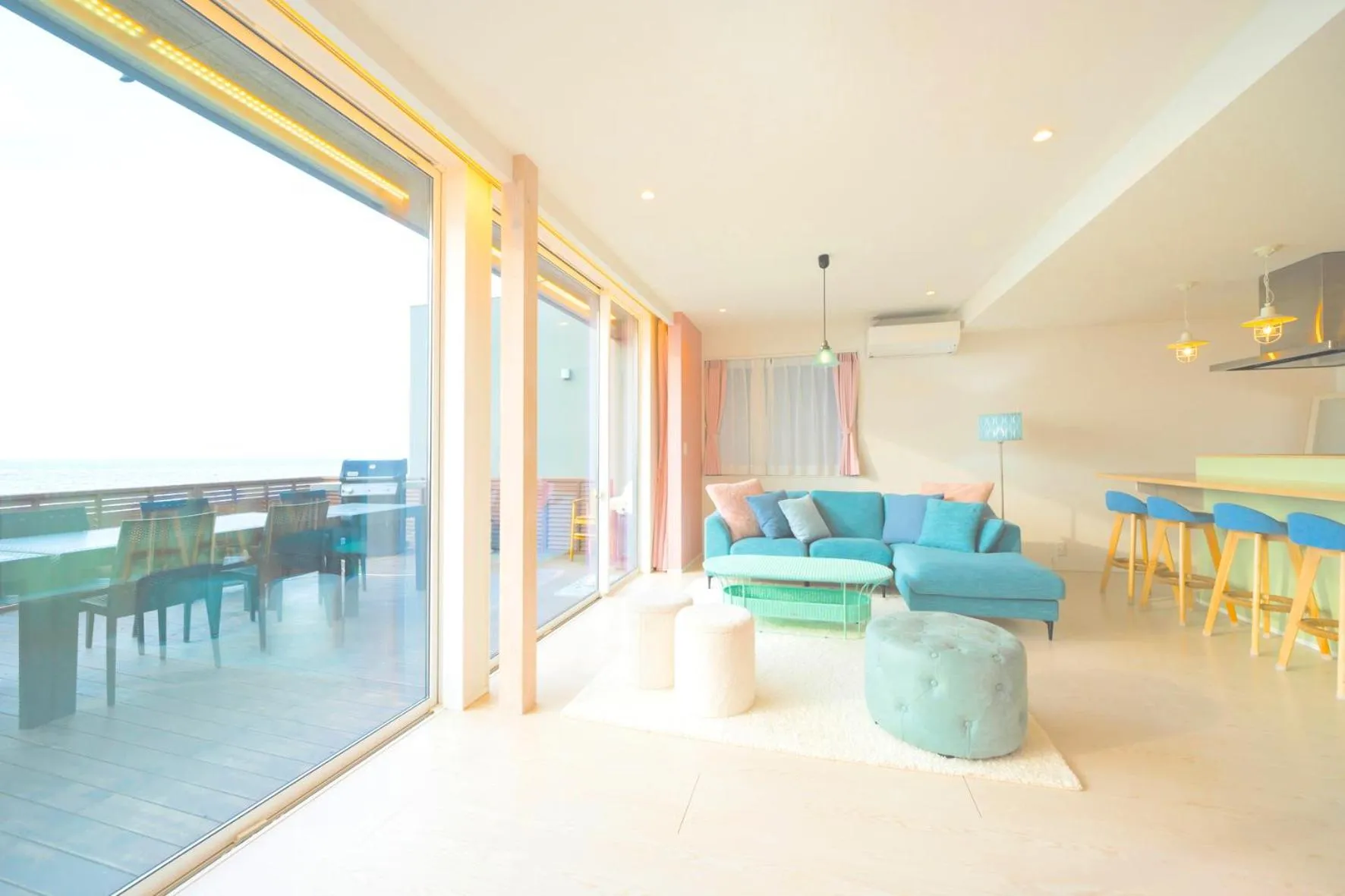 Living room in GLAMPREMIER Setouchi