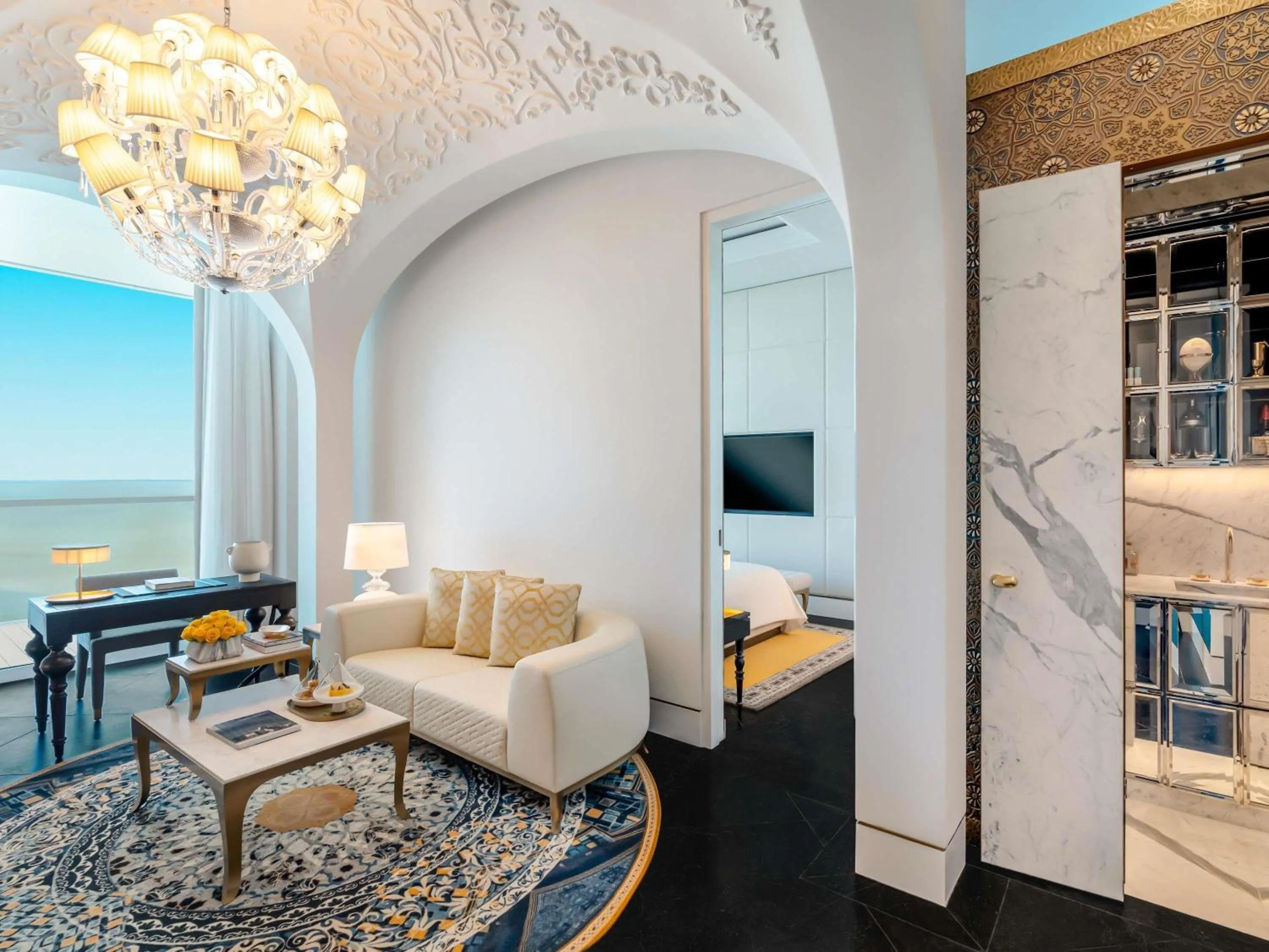 Bedroom, Bed in Raffles Doha