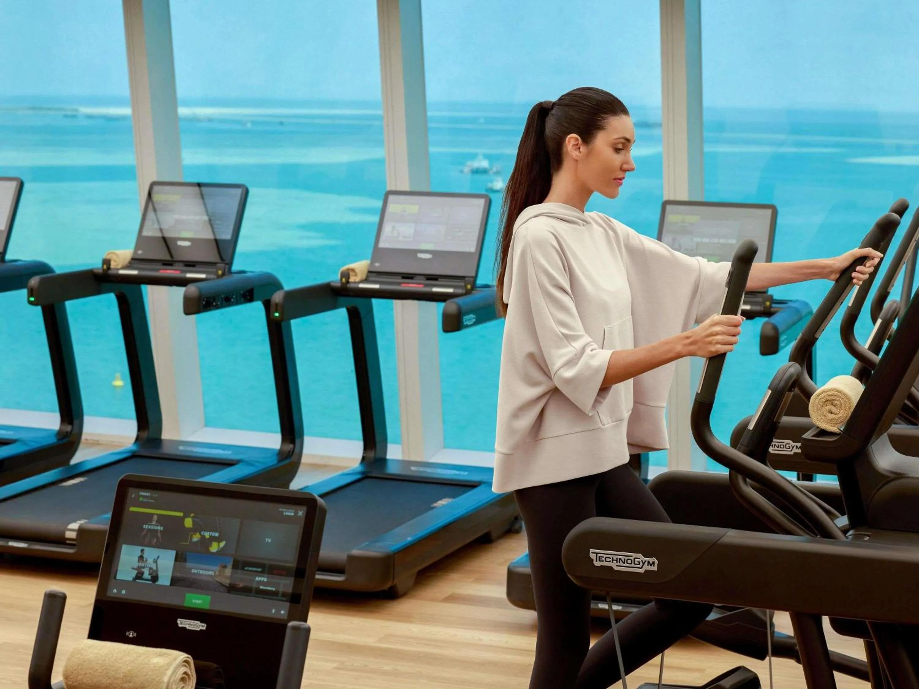 Fitness centre/facilities in Fairmont Doha