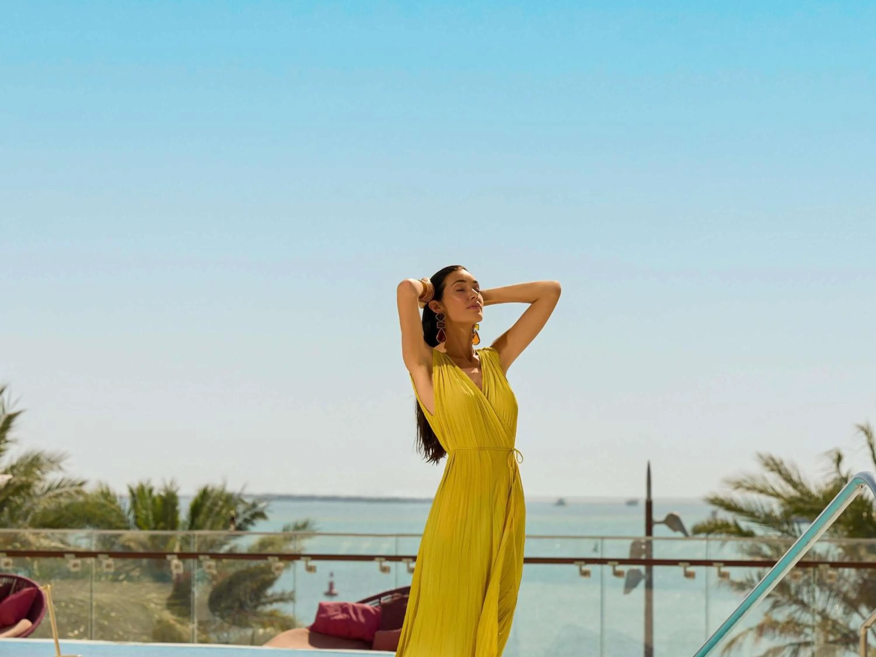 Pool view in Fairmont Doha
