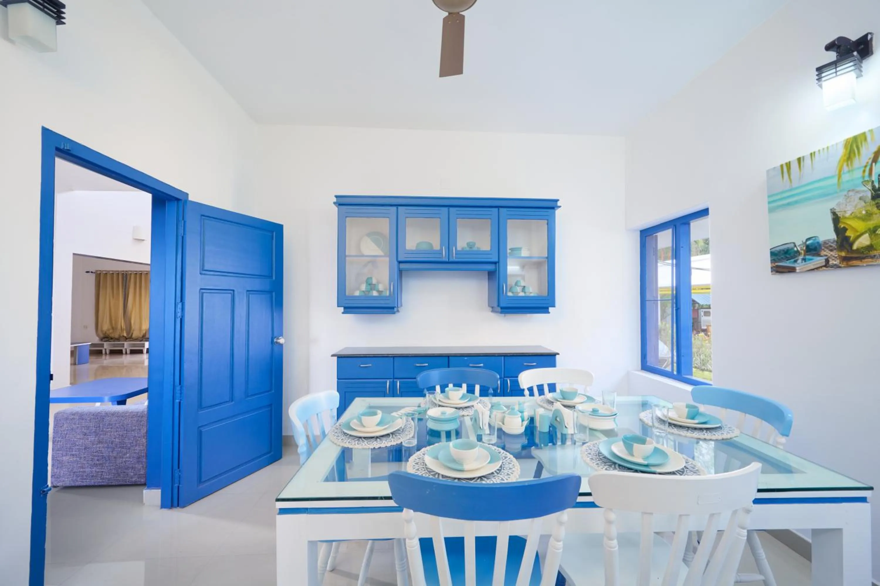 Dining area, Bed in Seclude by the Lake, Alleppey