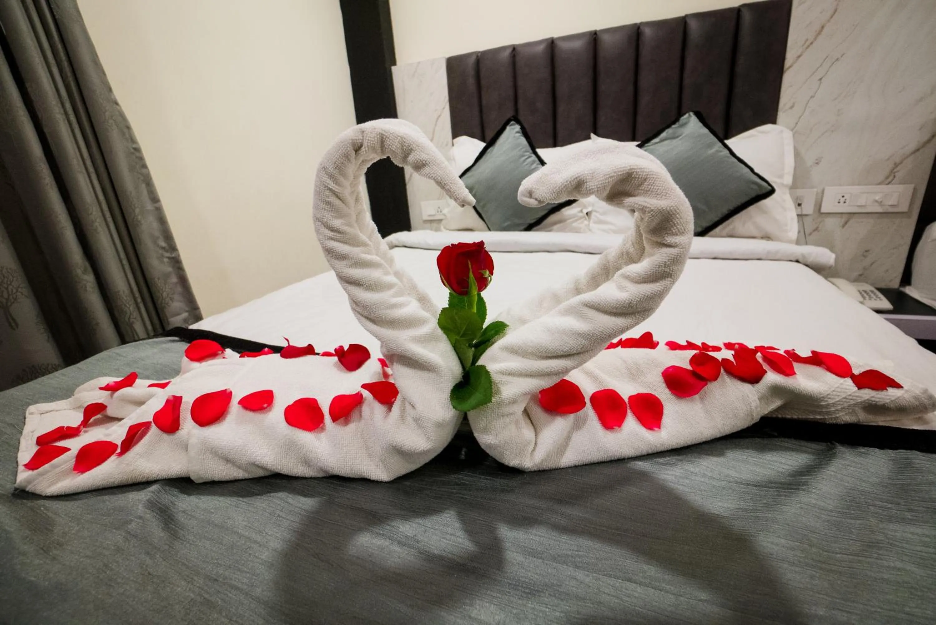 Bed in HOTEL PARAMESHWARA luxury awaits