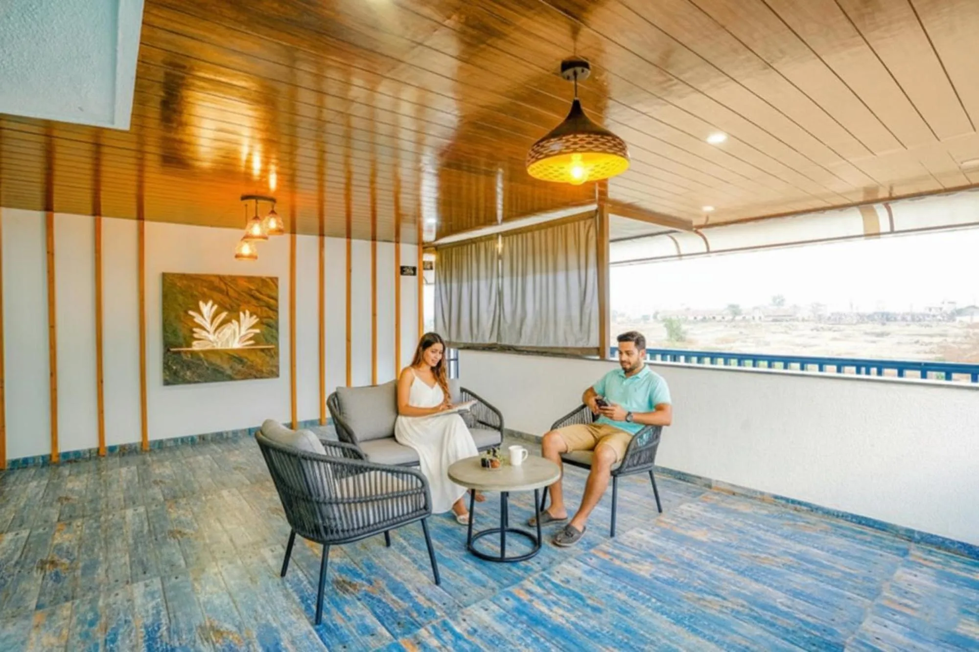 Seating area in FabHotel Viva House - Talegaon