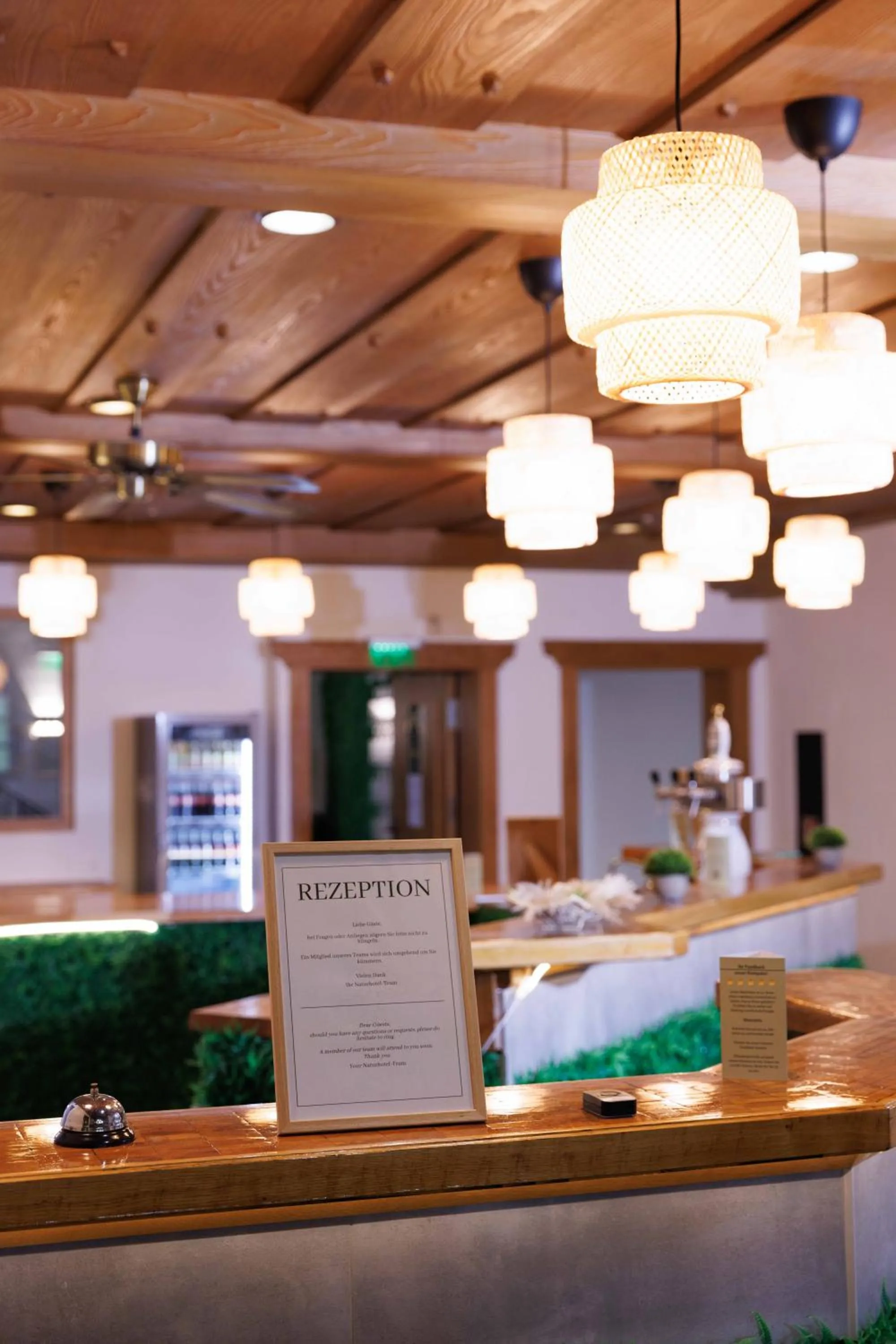 Lobby or reception in Naturhotel Blaubach