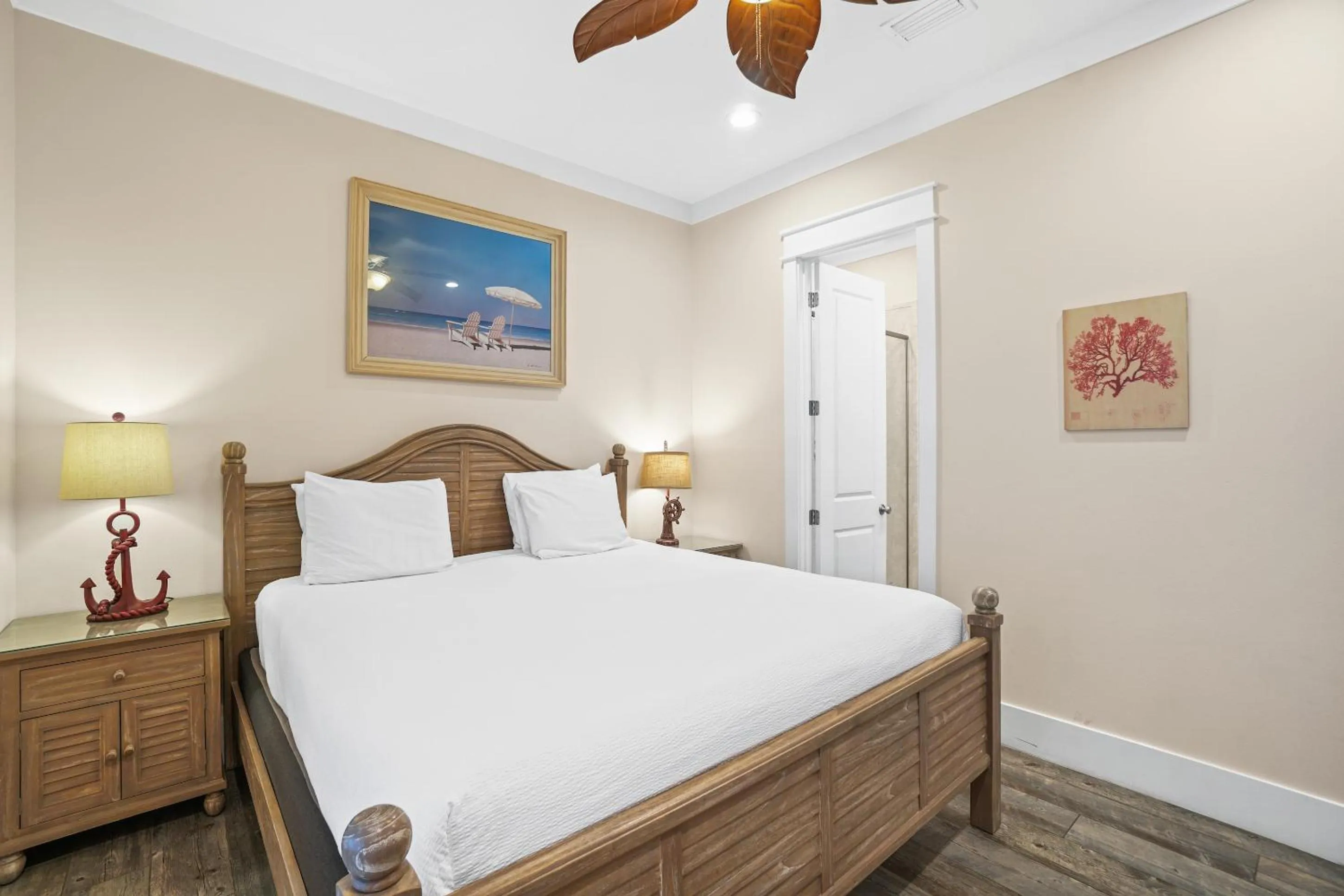 Bed in Beach House - Sweet N Salty by Panhandle Getaways