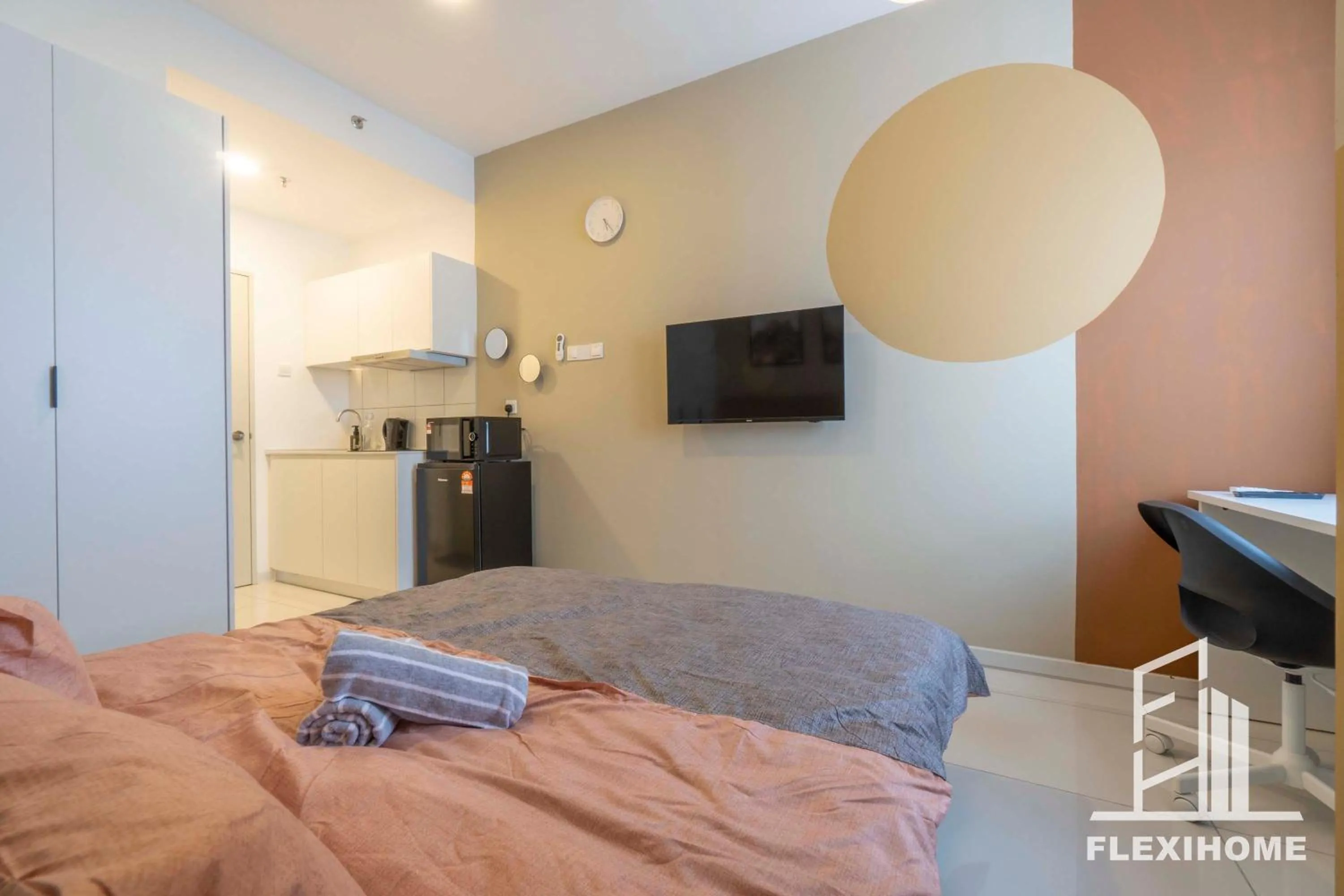 Bed in KLIA, KLIA2, Horizon Suites Sepang, Designed Studio, by Flexihome-MY