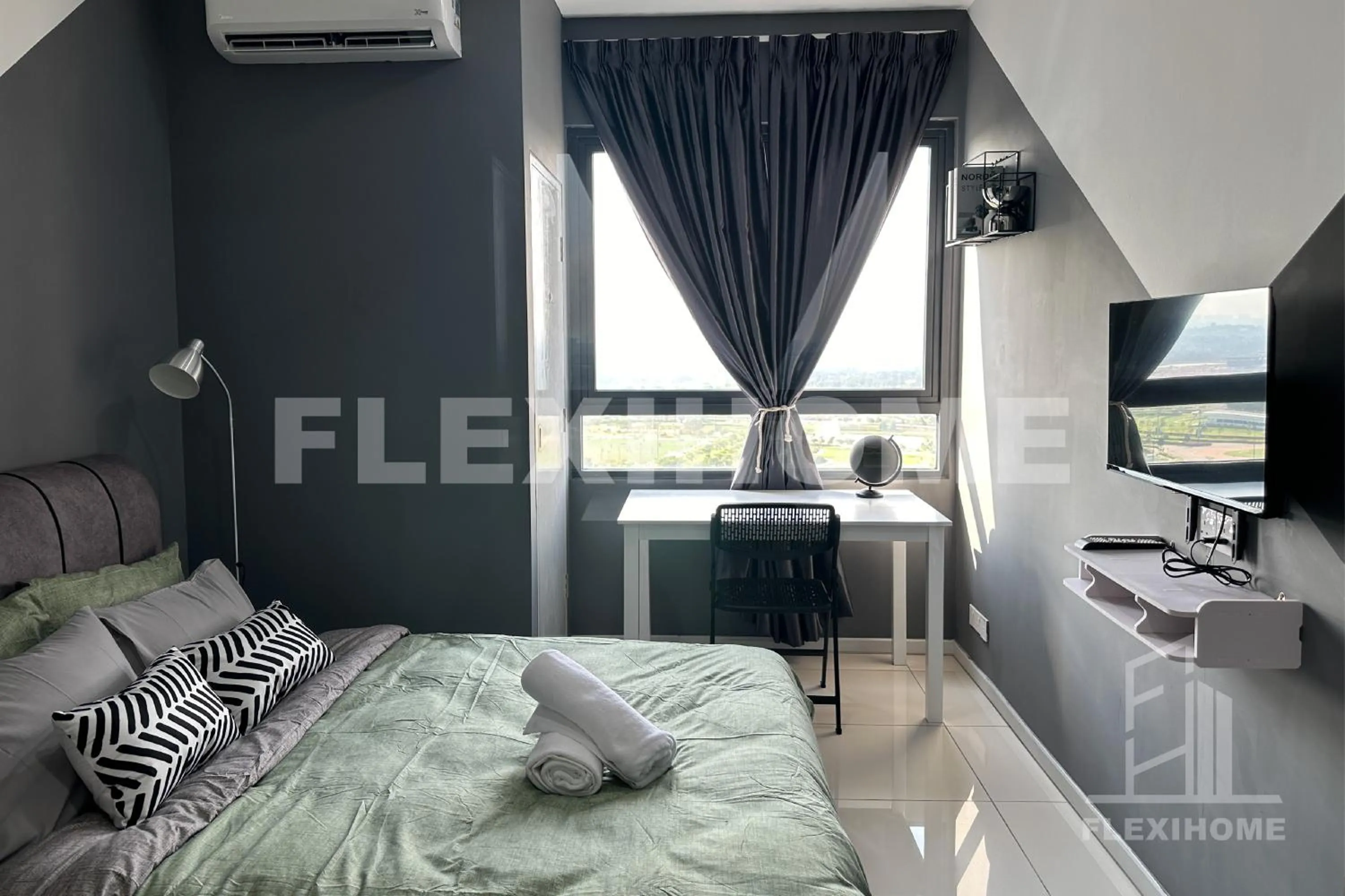 Bed in KLIA, KLIA2, Horizon Suites Sepang, Designed Studio, by Flexihome-MY
