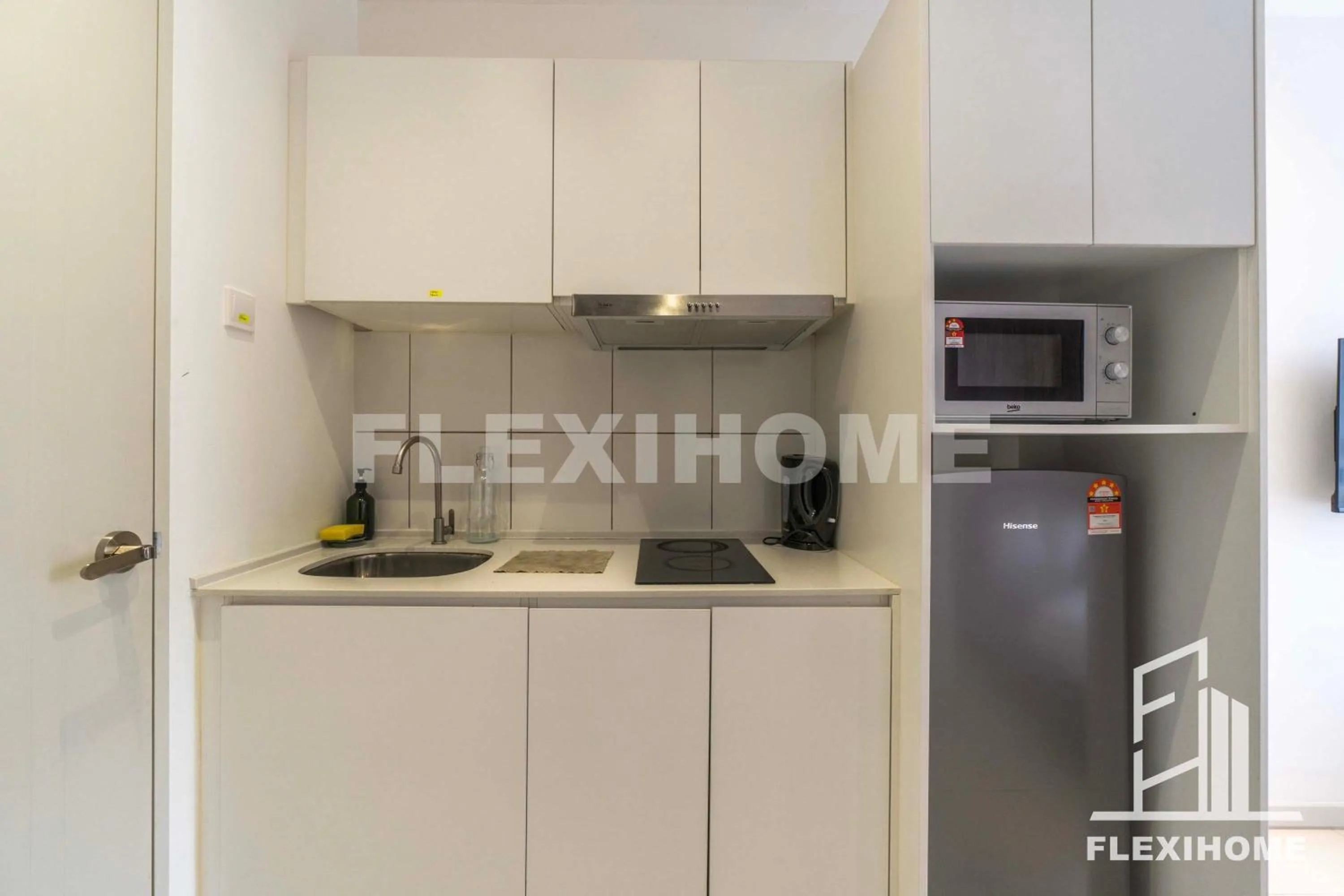 Kitchen or kitchenette in KLIA, KLIA2, Horizon Suites Sepang, Designed Studio, by Flexihome-MY