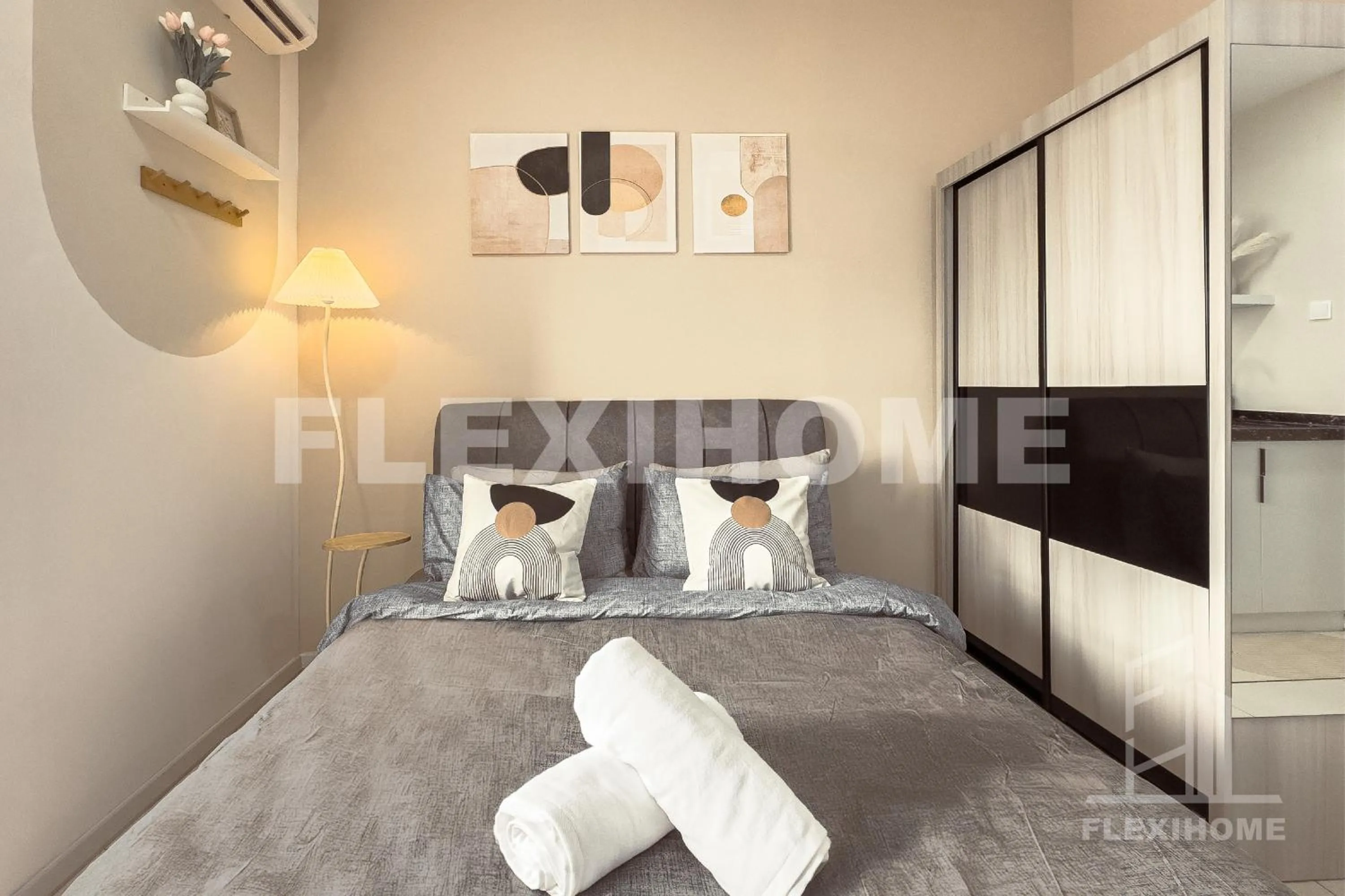 Bed in KLIA, KLIA2, Horizon Suites Sepang, Designed Studio, by Flexihome-MY