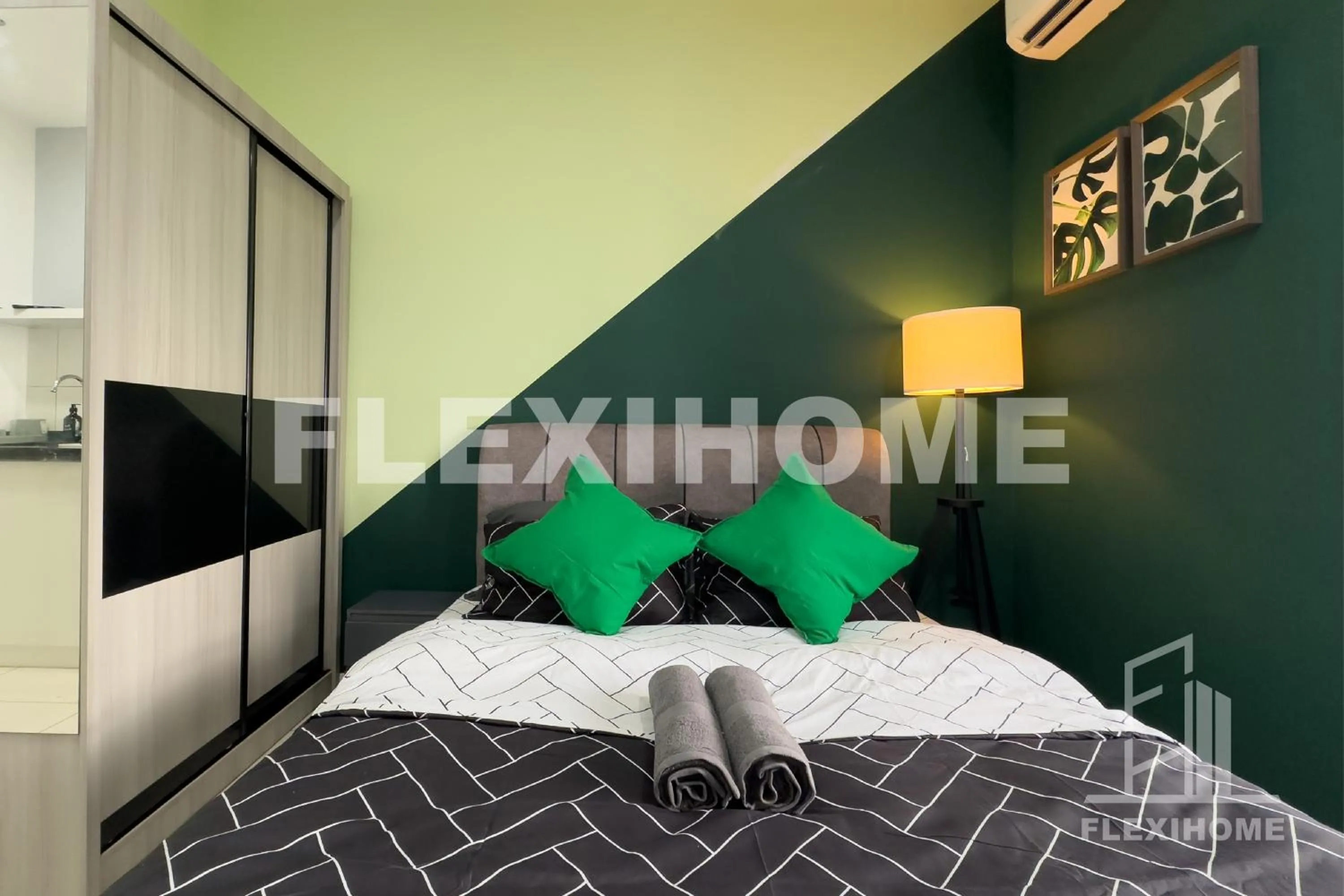 Bed in KLIA, KLIA2, Horizon Suites Sepang, Designed Studio, by Flexihome-MY