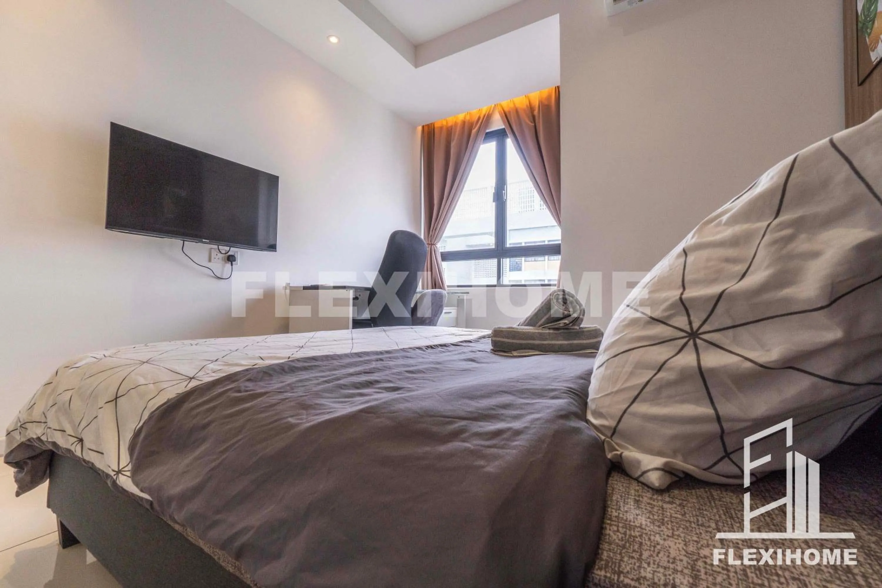 Bed in KLIA, KLIA2, Horizon Suites Sepang, Designed Studio, by Flexihome-MY