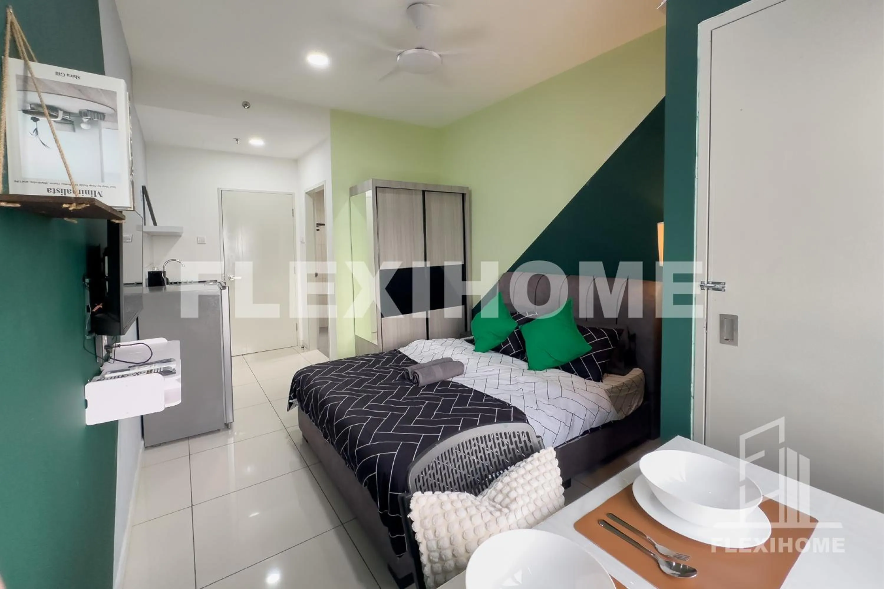 Bed in KLIA, KLIA2, Horizon Suites Sepang, Designed Studio, by Flexihome-MY