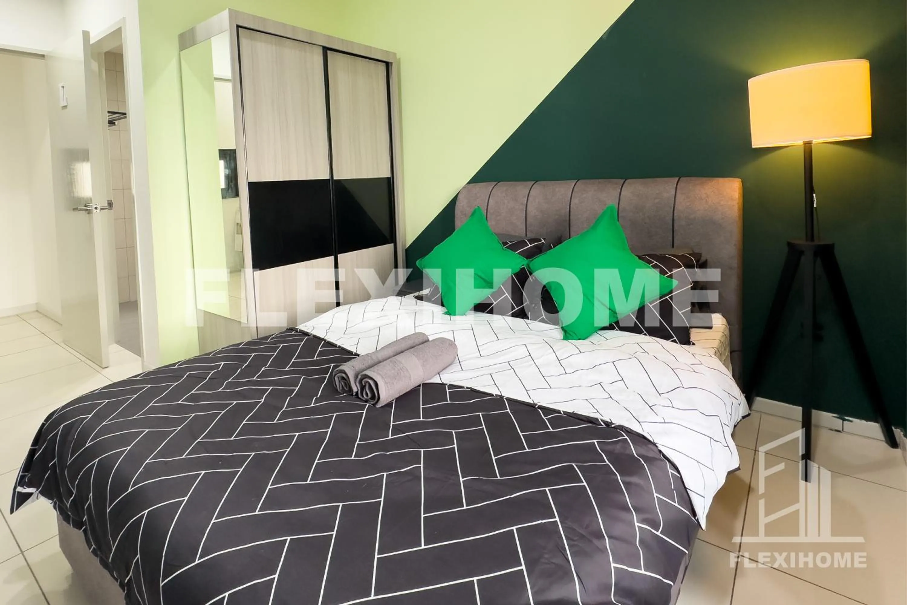 Bed in KLIA, KLIA2, Horizon Suites Sepang, Designed Studio, by Flexihome-MY