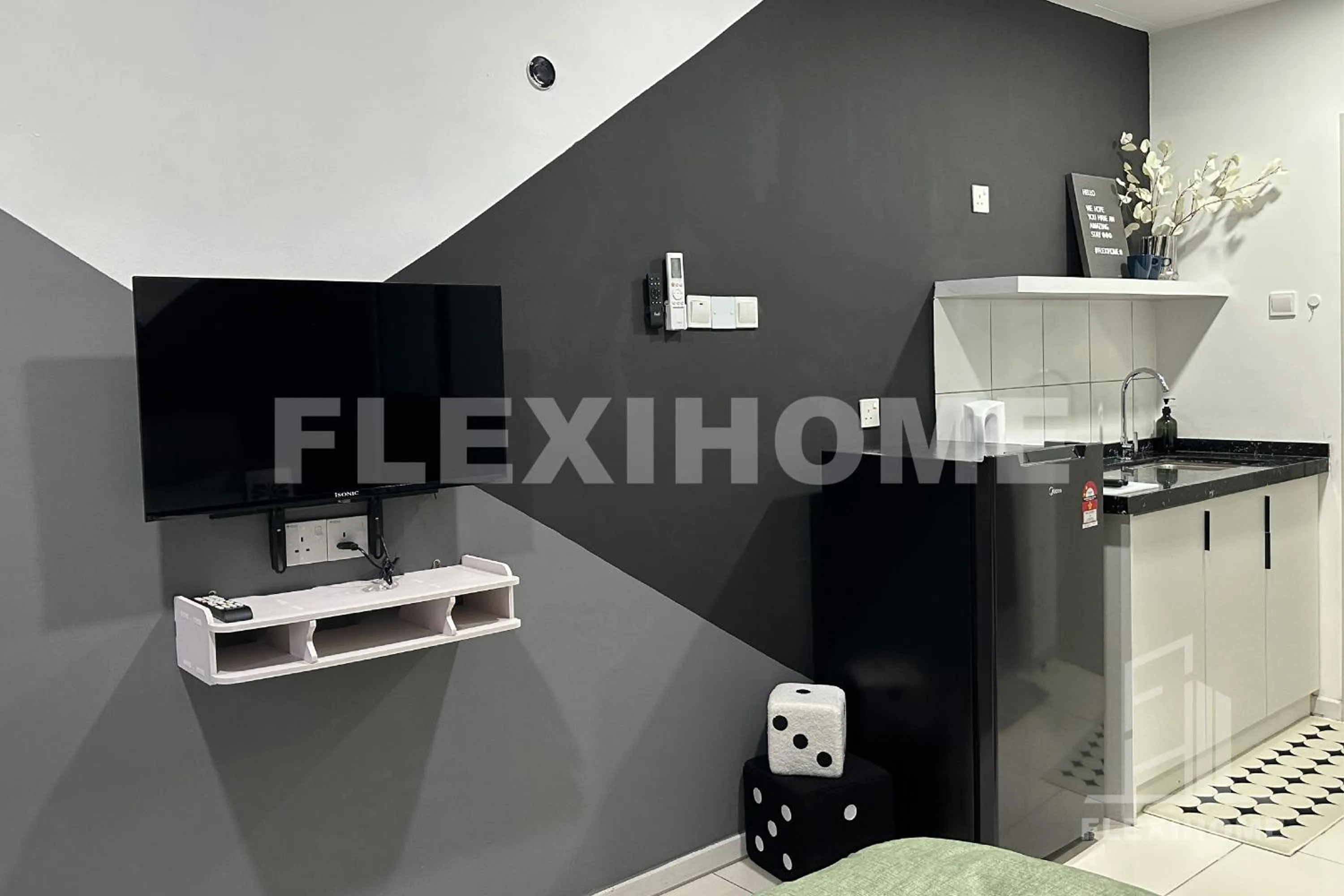TV and multimedia in KLIA, KLIA2, Horizon Suites Sepang, Designed Studio, by Flexihome-MY