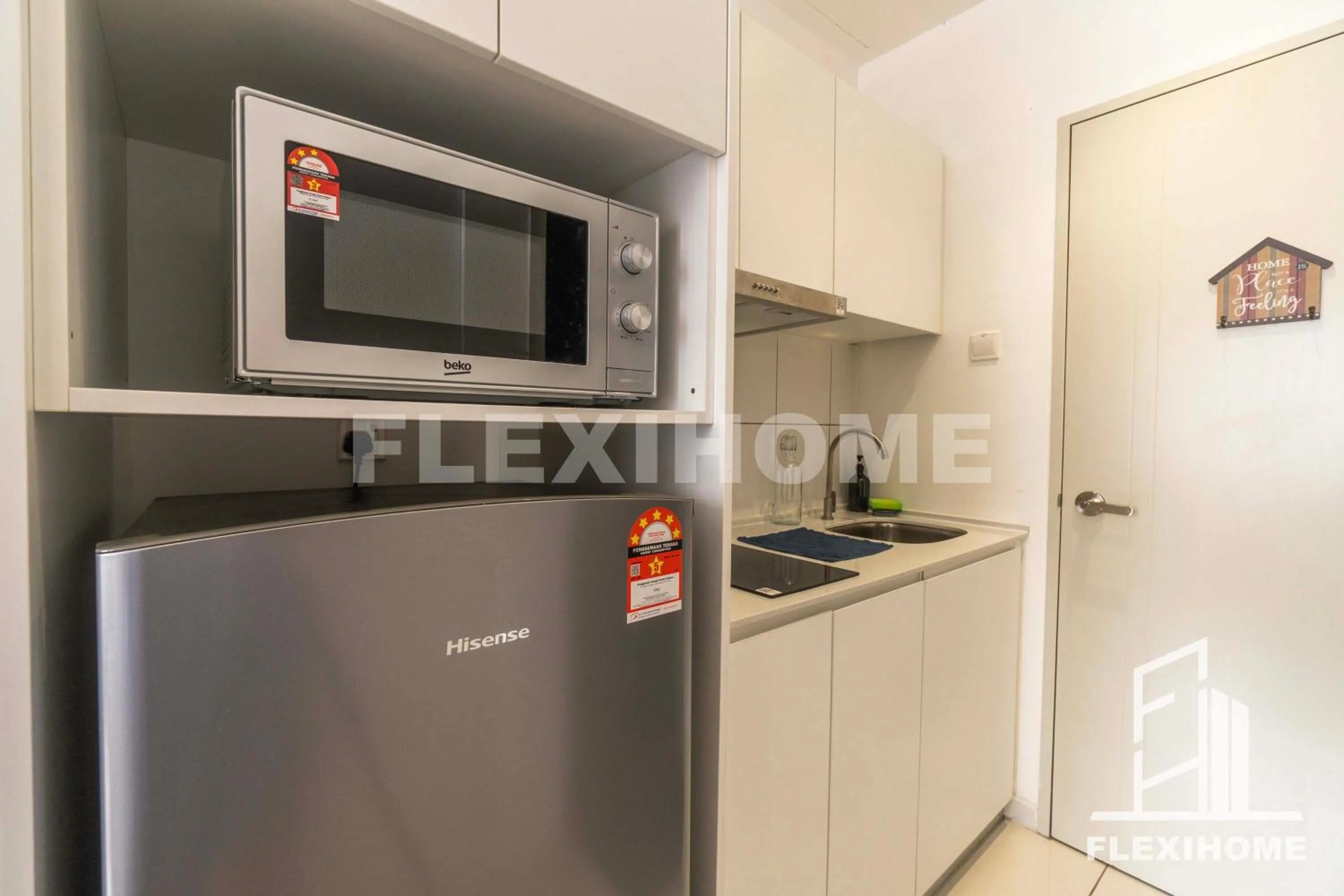 Kitchen or kitchenette in KLIA, KLIA2, Horizon Suites Sepang, Designed Studio, by Flexihome-MY