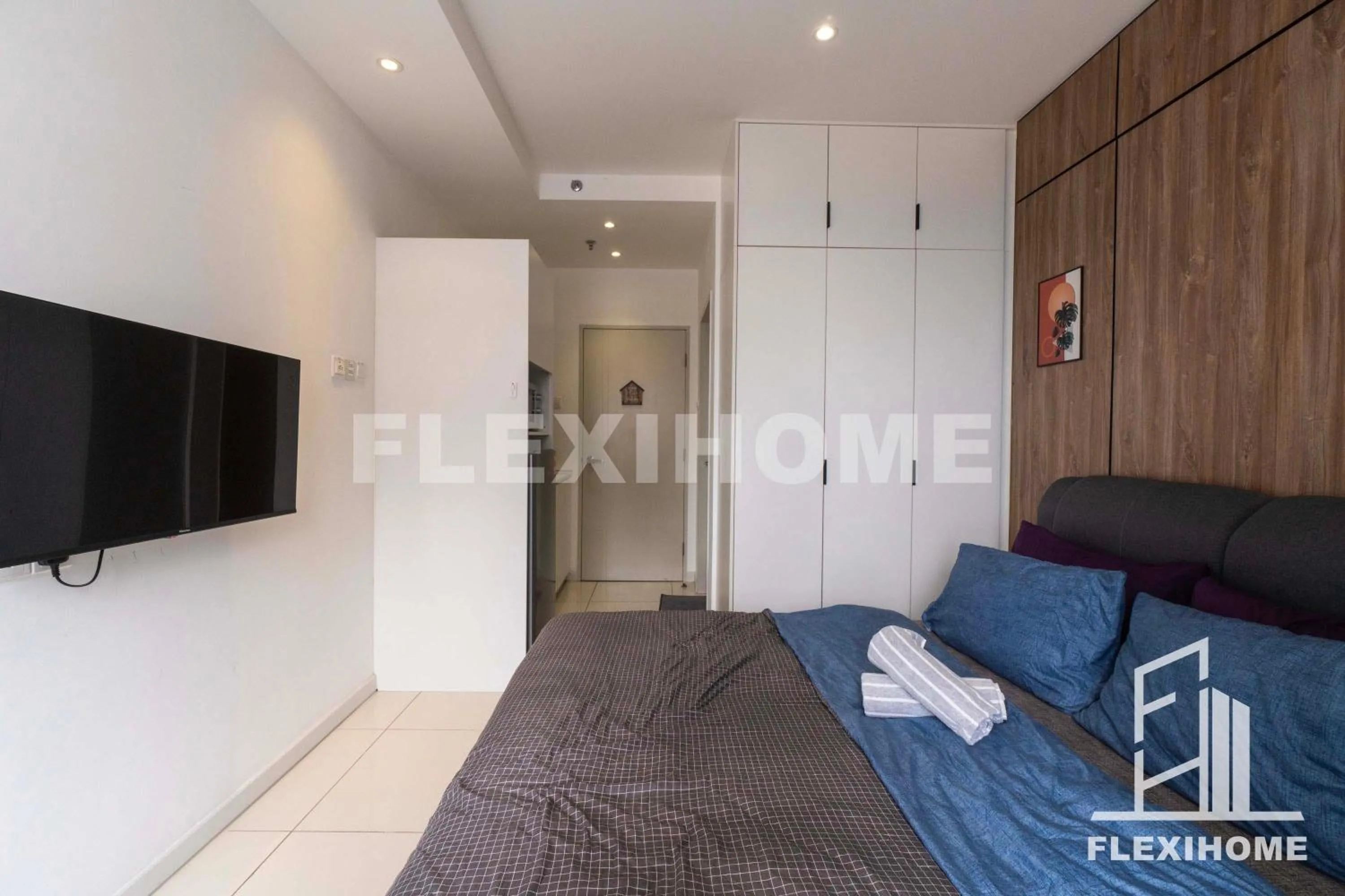 Bed in KLIA, KLIA2, Horizon Suites Sepang, Designed Studio, by Flexihome-MY