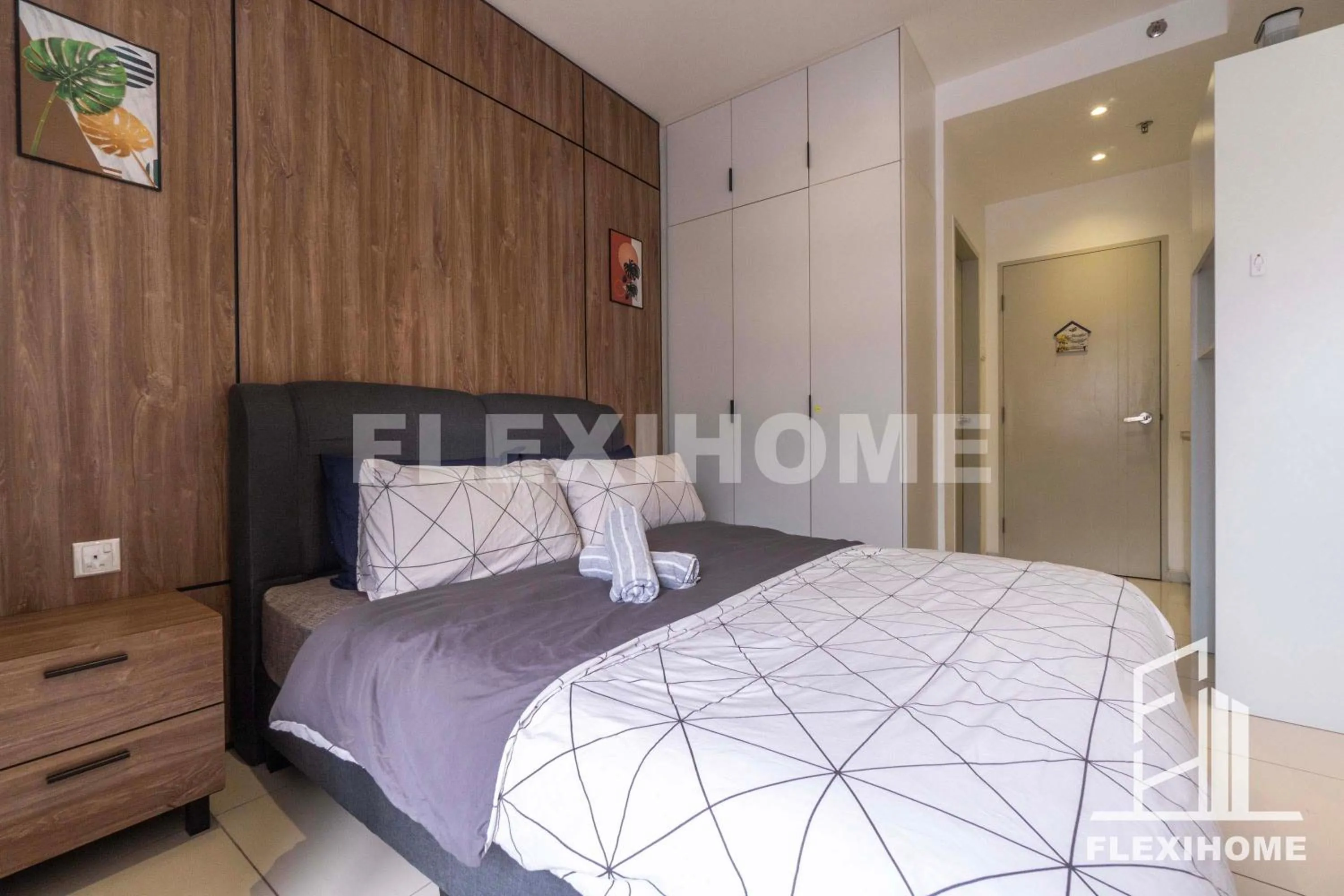 Bed in KLIA, KLIA2, Horizon Suites Sepang, Designed Studio, by Flexihome-MY