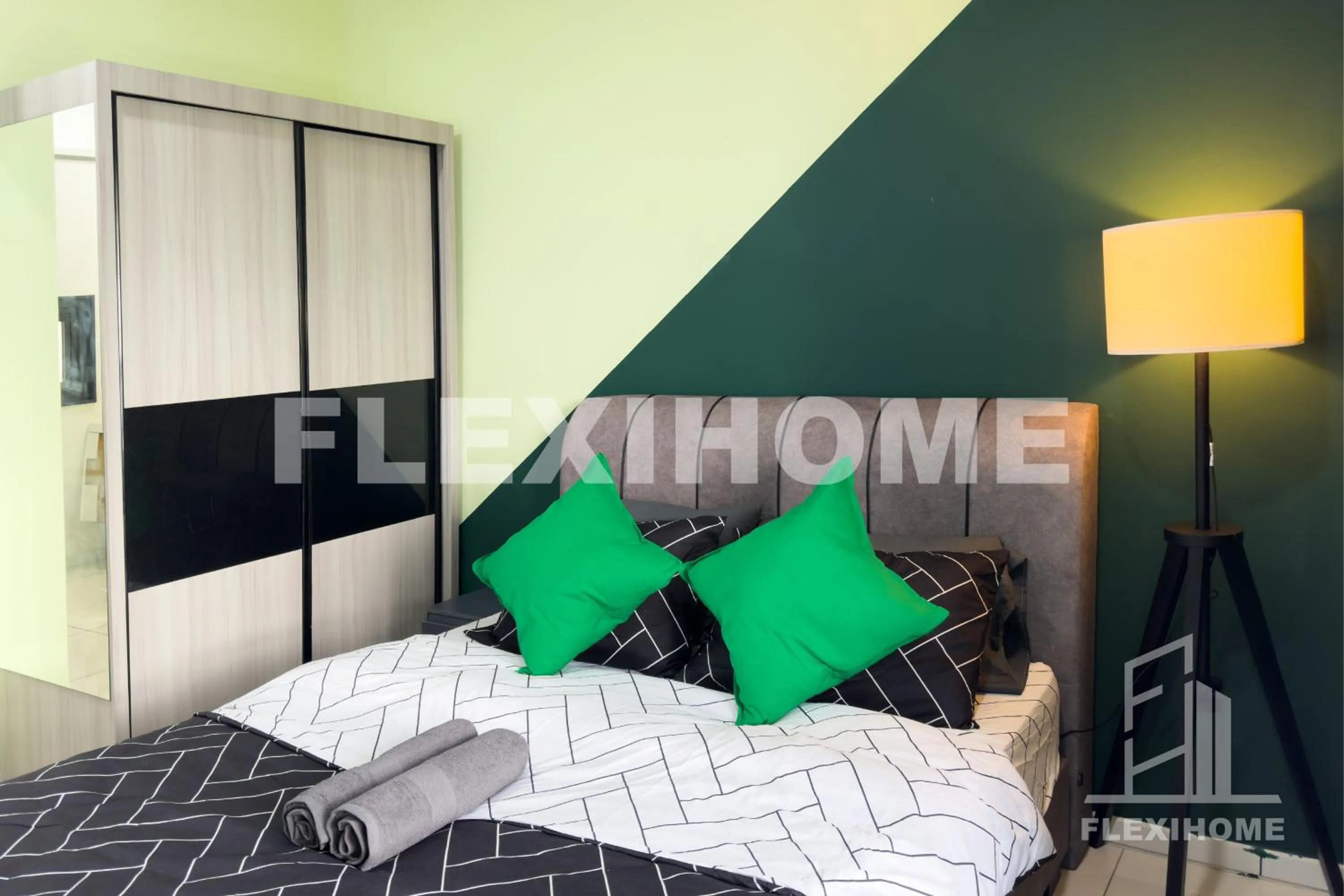 Bed in KLIA, KLIA2, Horizon Suites Sepang, Designed Studio, by Flexihome-MY