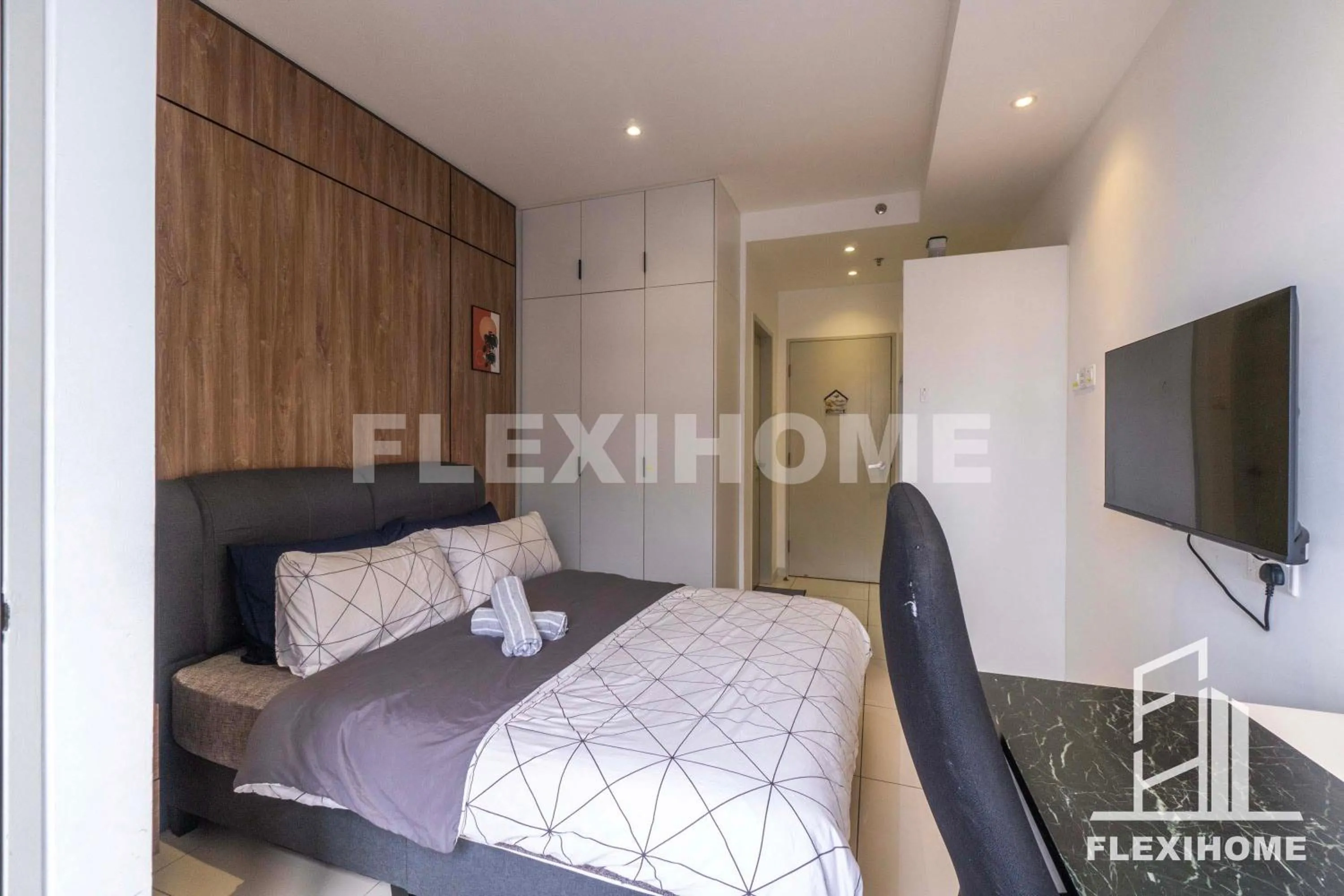 Bed in KLIA, KLIA2, Horizon Suites Sepang, Designed Studio, by Flexihome-MY