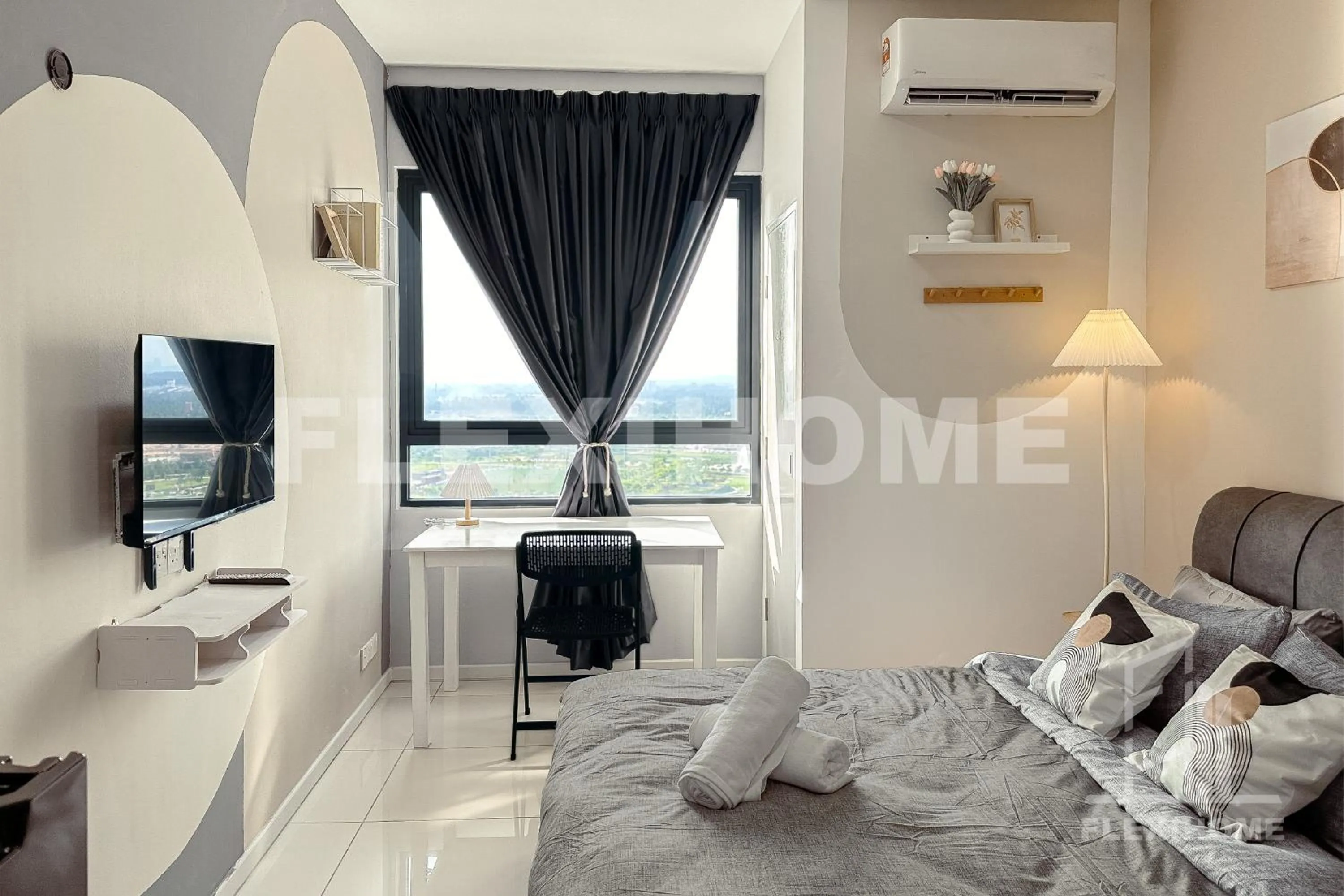 Bed in KLIA, KLIA2, Horizon Suites Sepang, Designed Studio, by Flexihome-MY