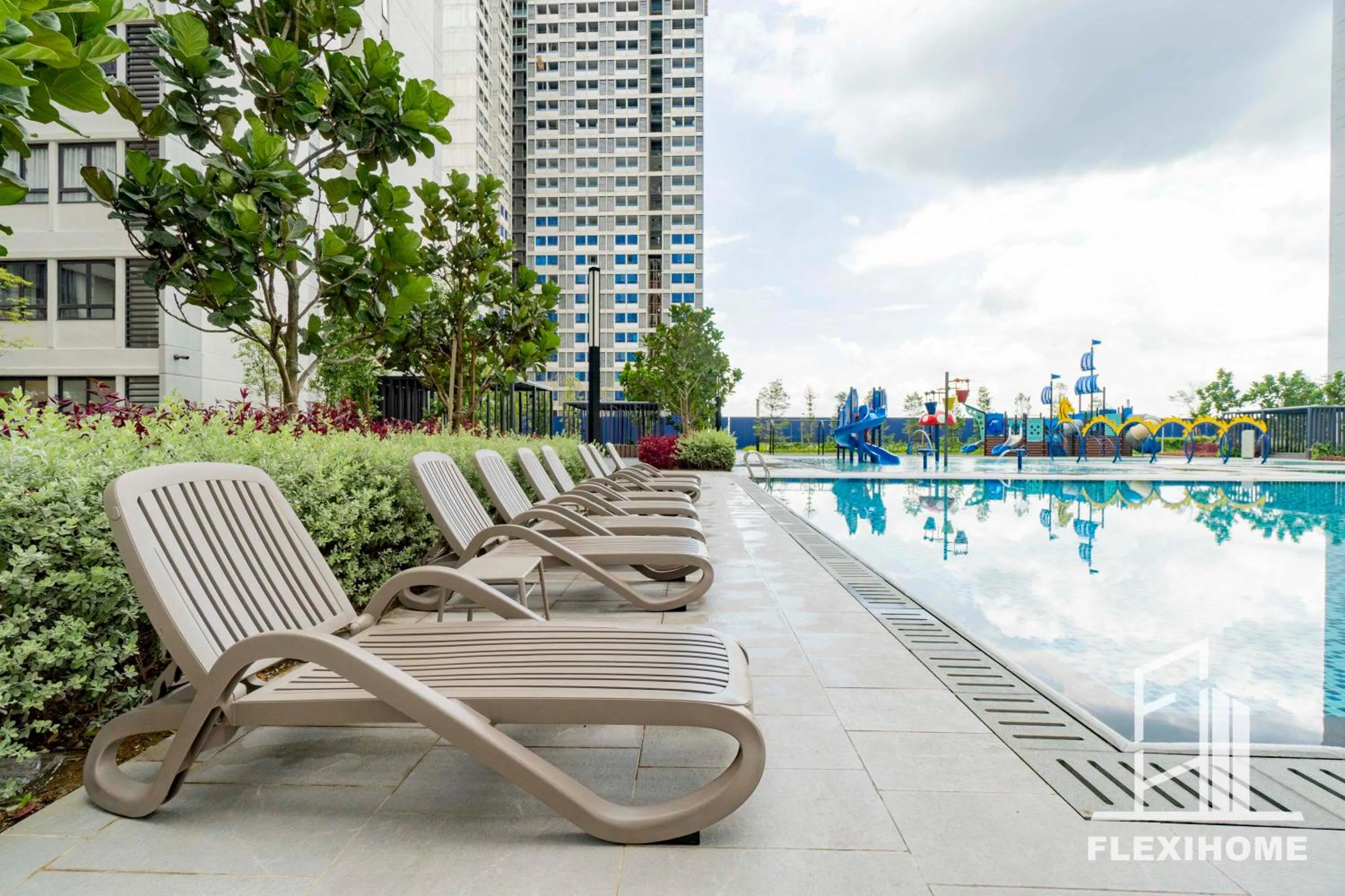 Swimming pool in KLIA, KLIA2, Horizon Suites Sepang, Designed Studio, by Flexihome-MY